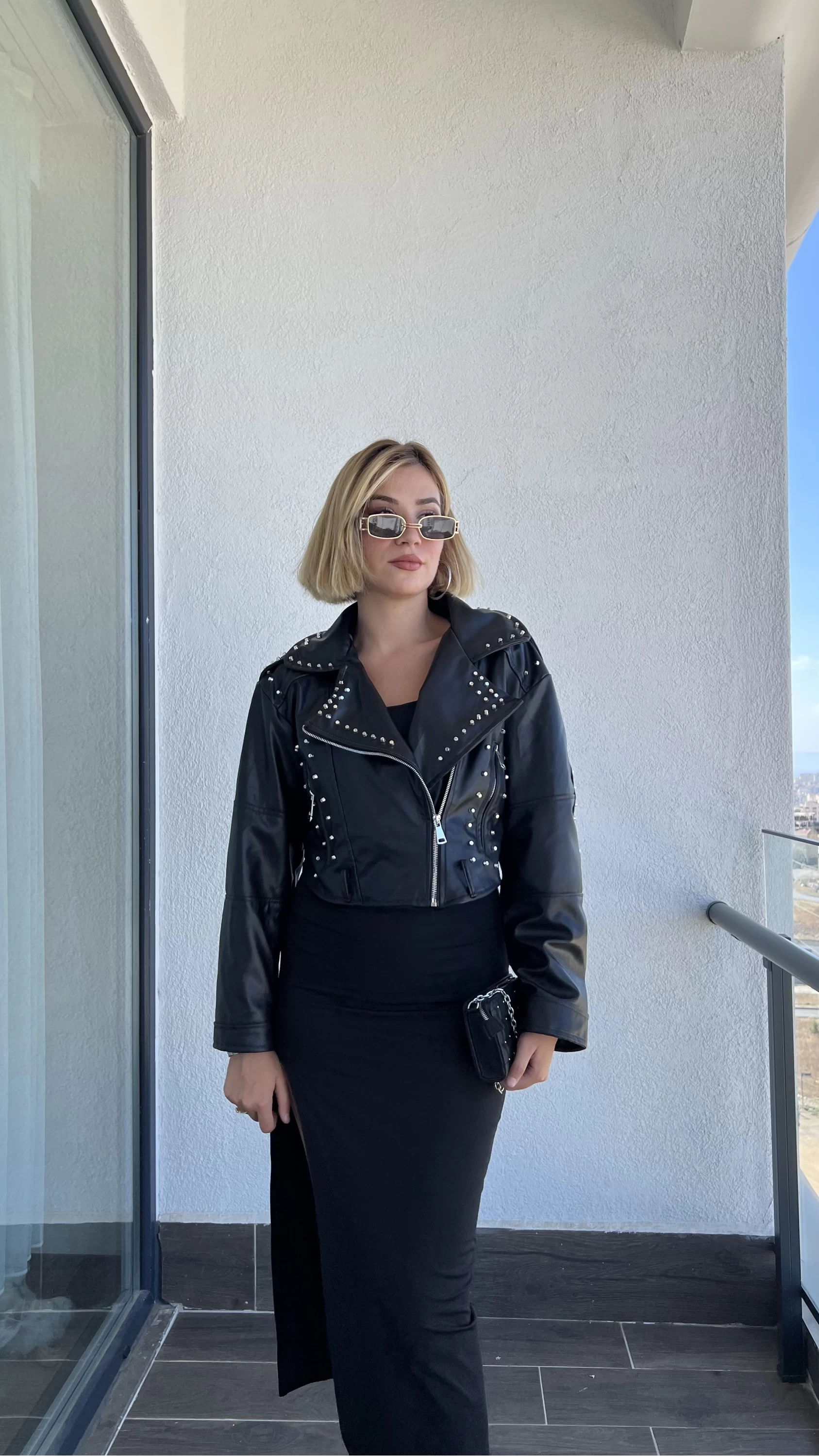 Love Zımbalı Deri Ceket