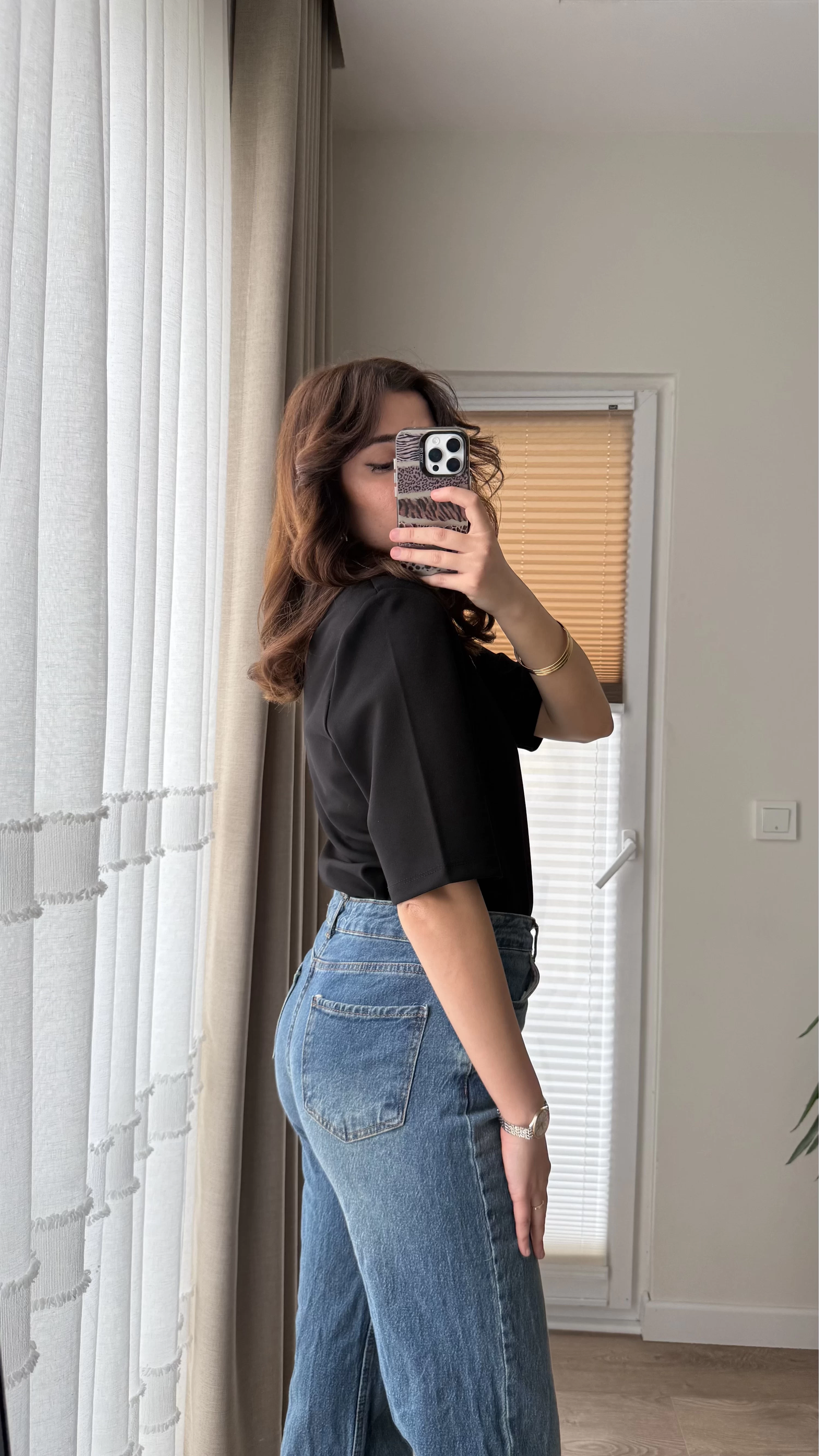 Massi Etiketli Premium Vatkalı T-Shirt Siyah