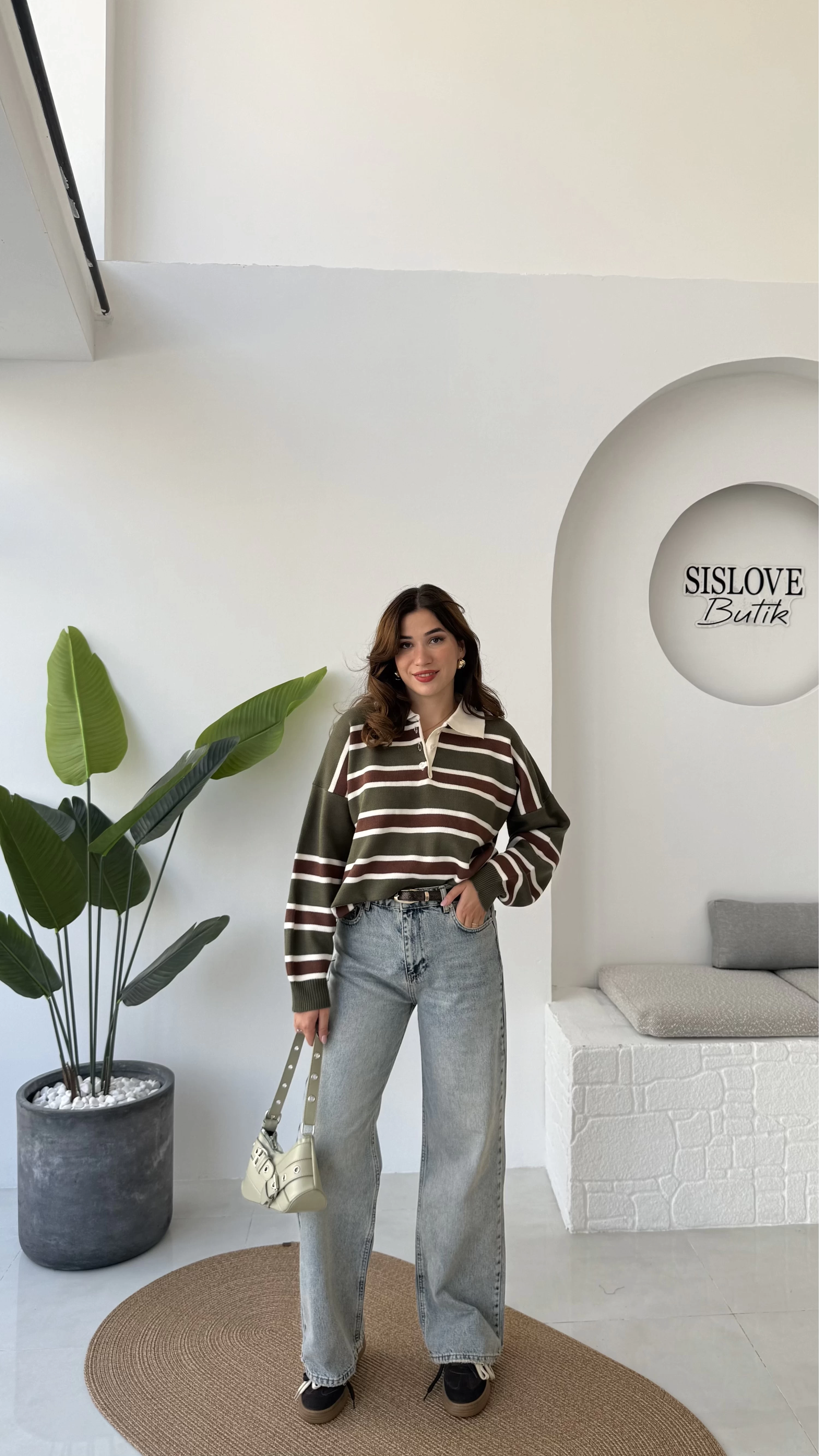 Mavi Yüksek Bel Denim Jean - Kod: 1008