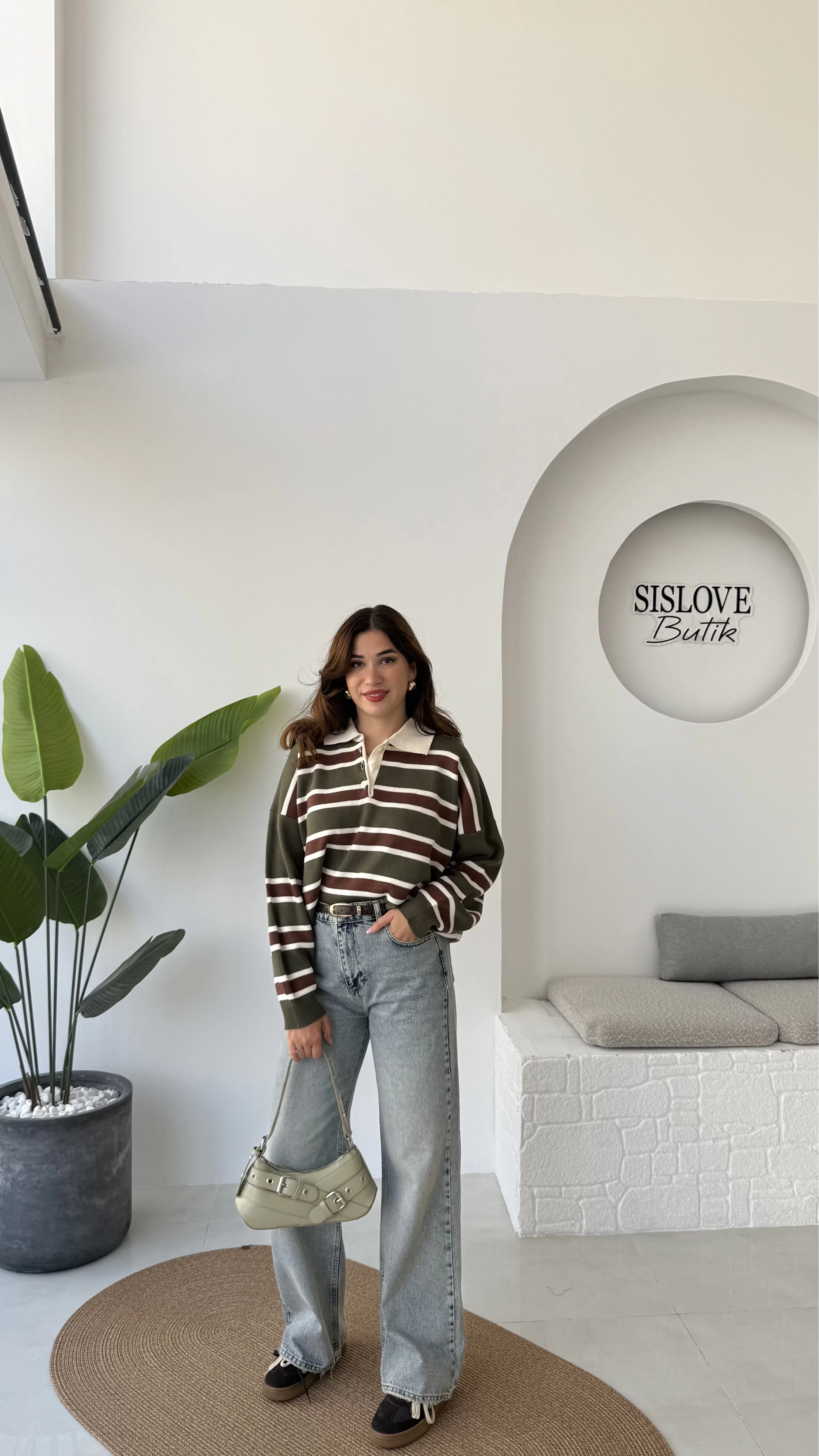 Mavi Yüksek Bel Denim Jean - Kod: 1008