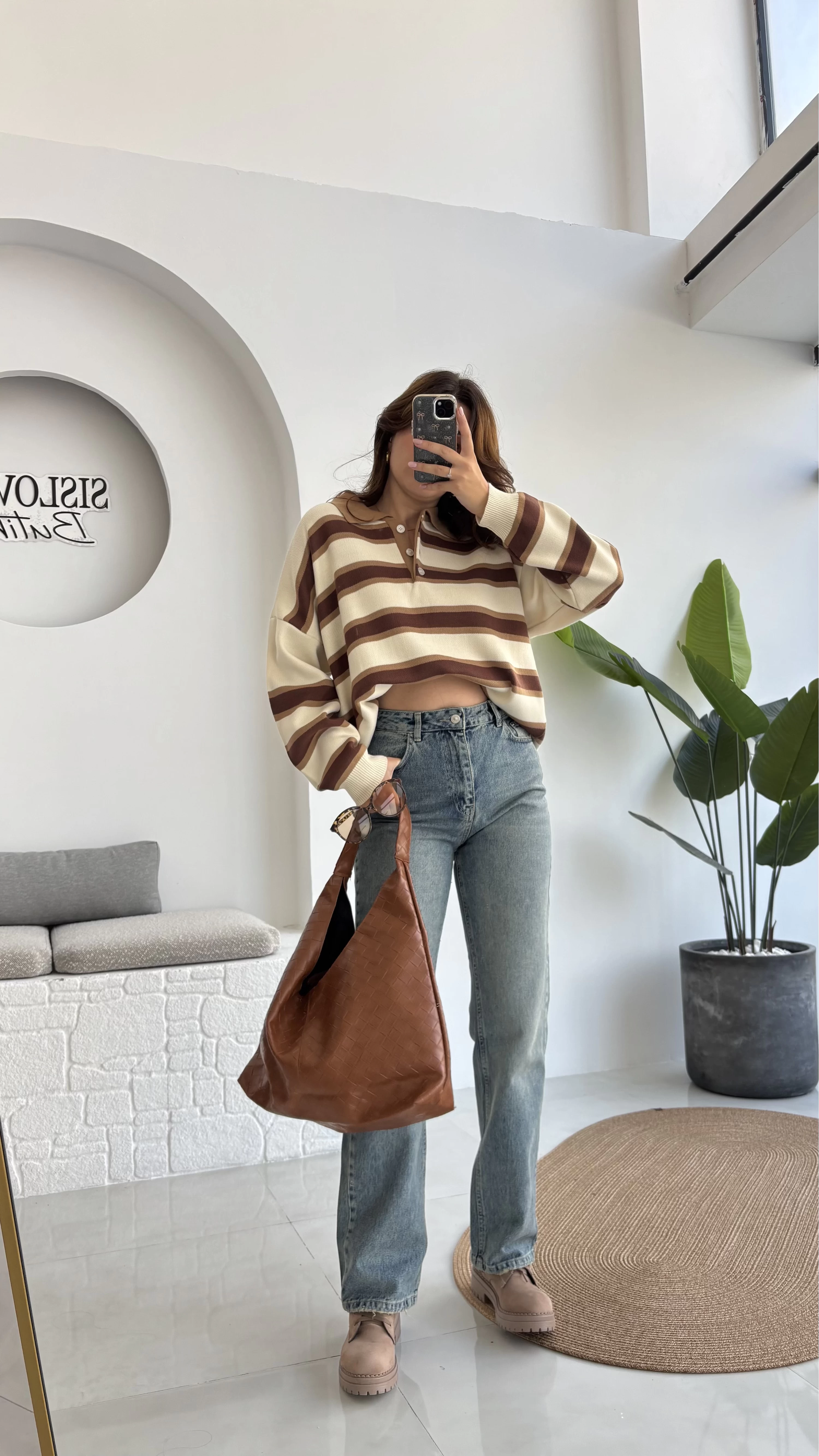 Mavi Yüksek Bel Wide Leg Jean - Kod: 992