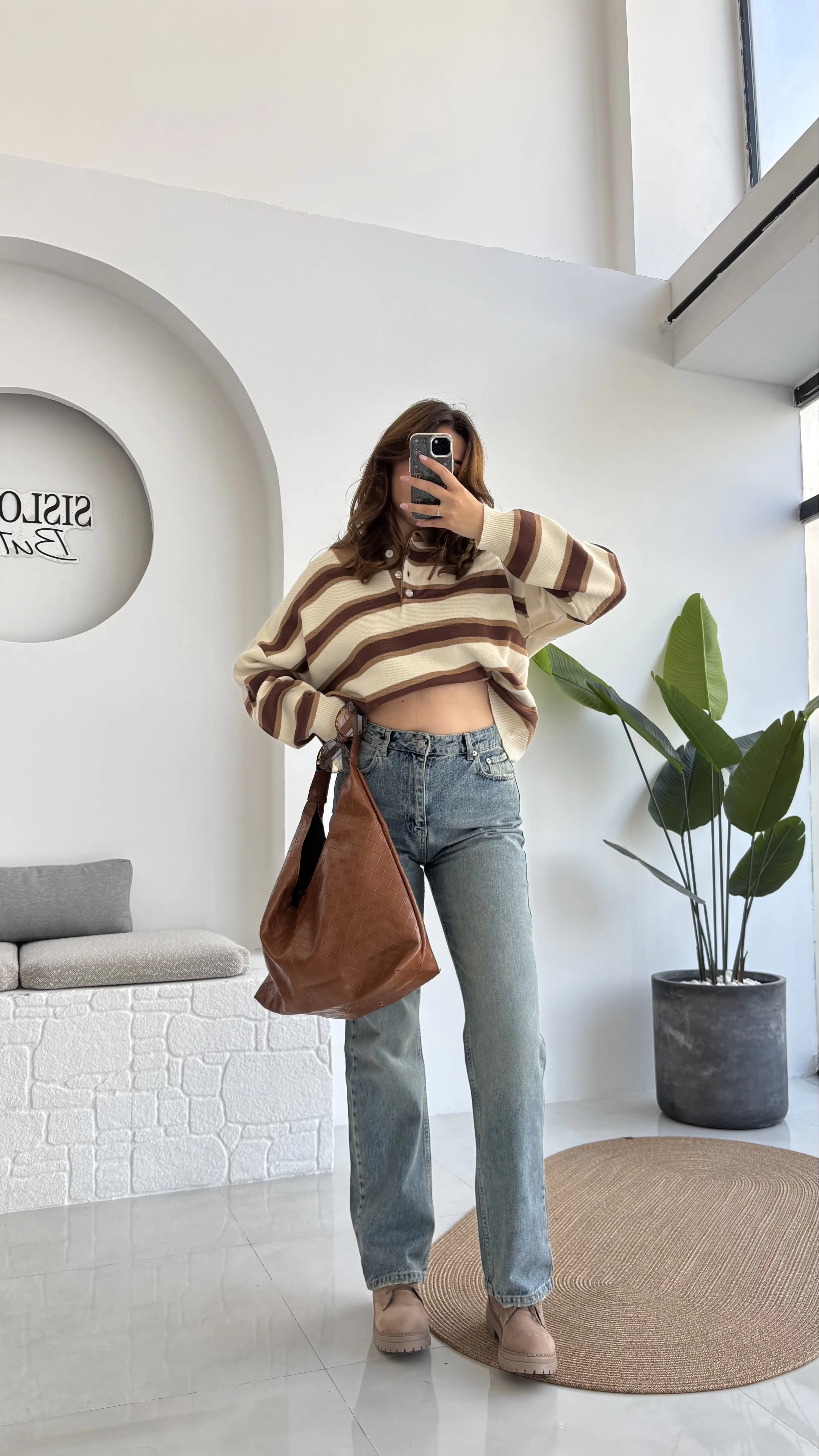 Mavi Yüksek Bel Wide Leg Jean - Kod: 992