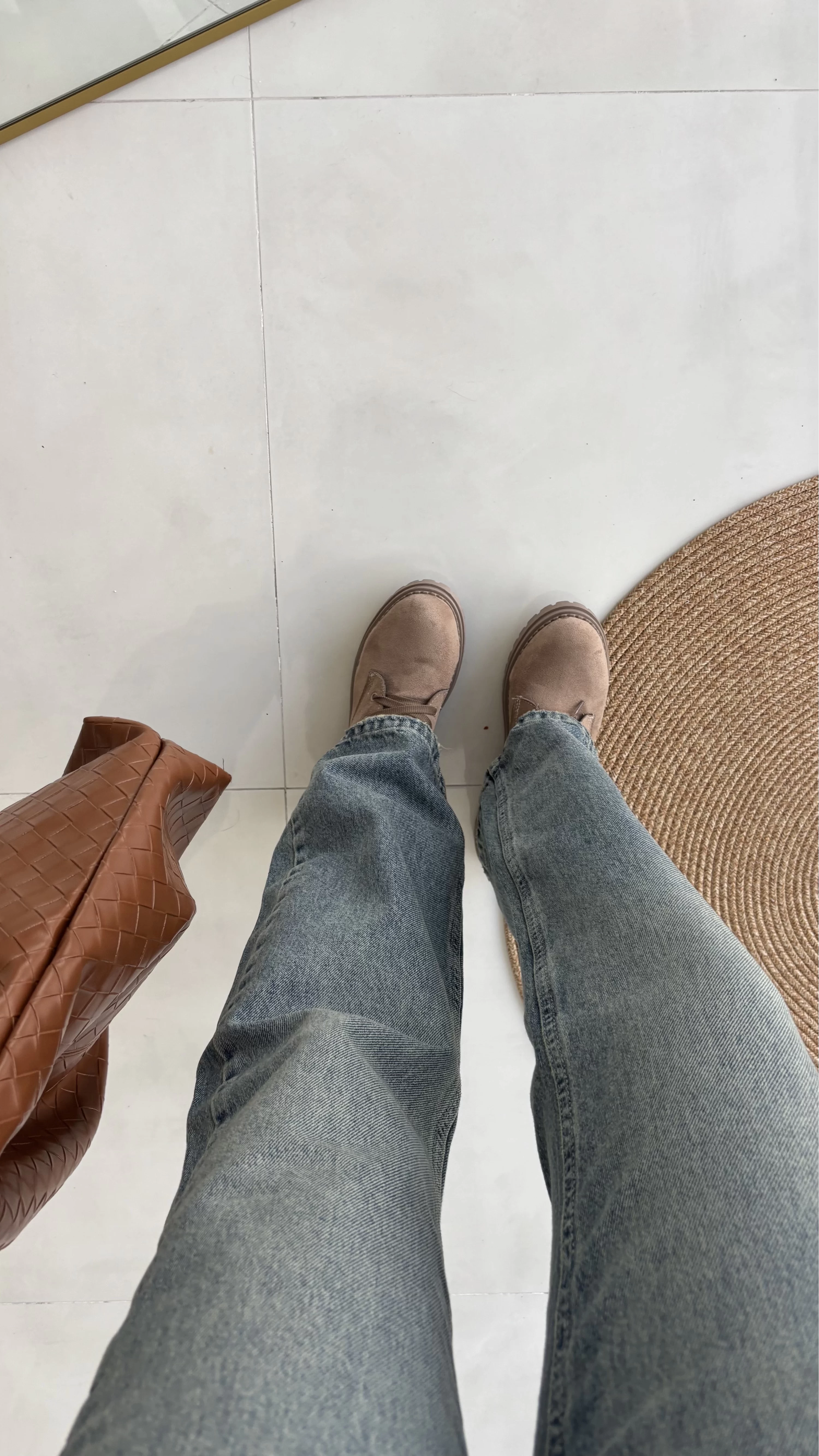 Mavi Yüksek Bel Wide Leg Jean - Kod: 992