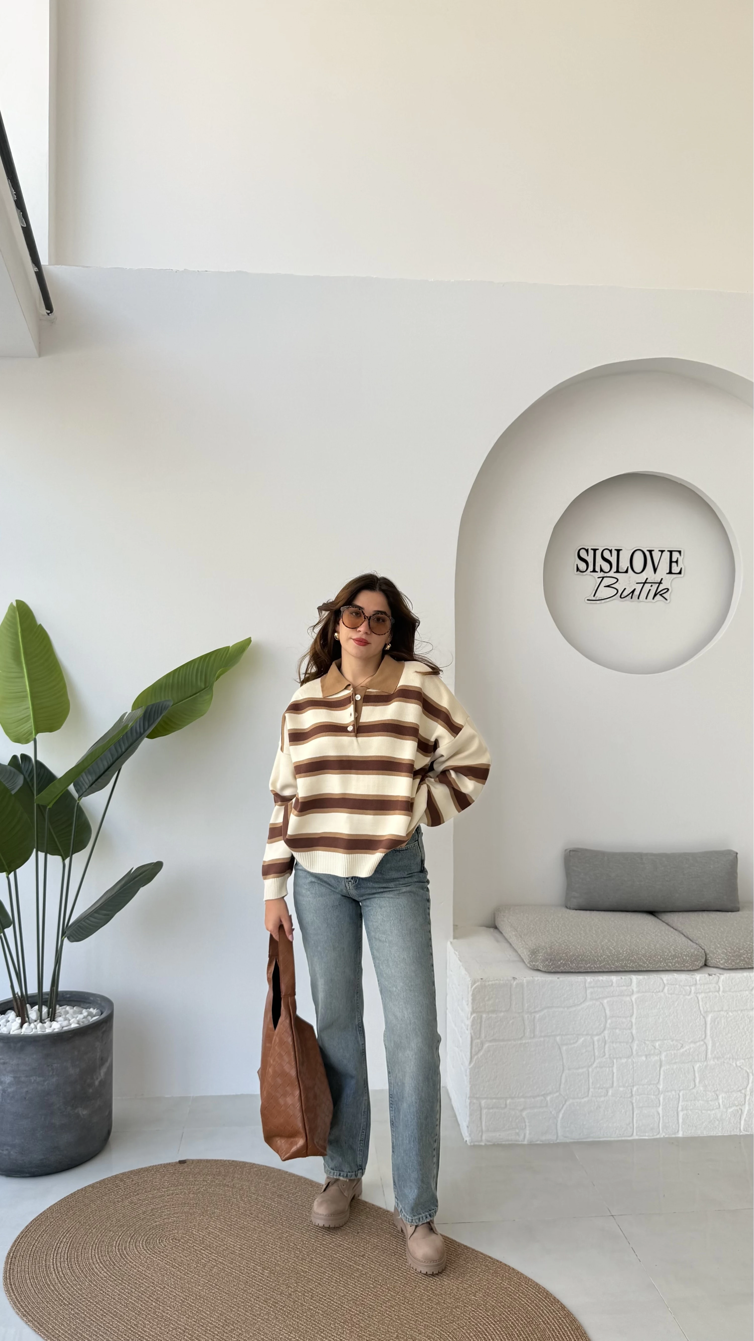 Mavi Yüksek Bel Wide Leg Jean - Kod: 992