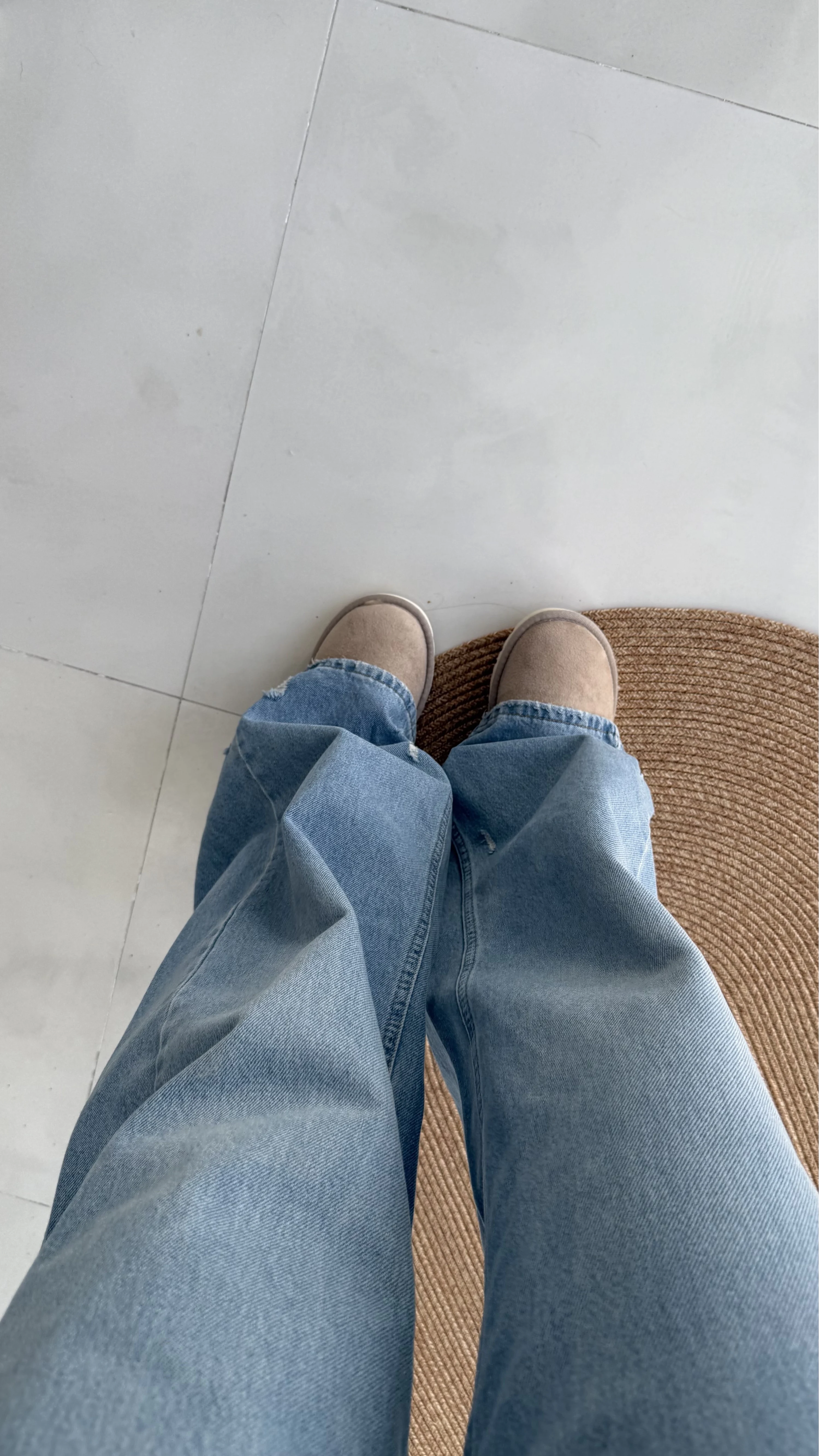 Mavi Yüksel Bel Bol Paça Denim Jean - Kod: 864