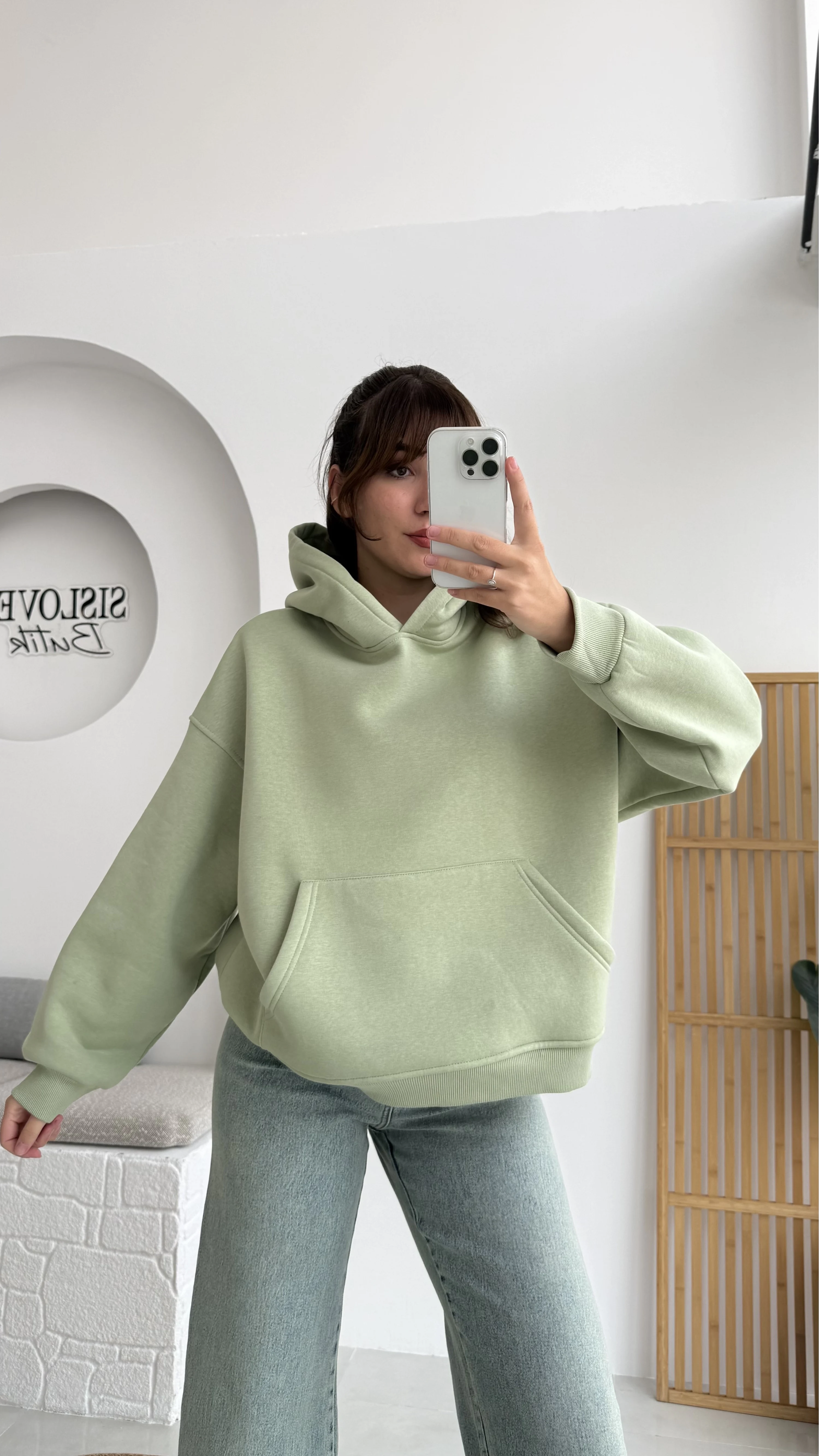 Michelle Kapüşonlu Sweatshirt - Haki