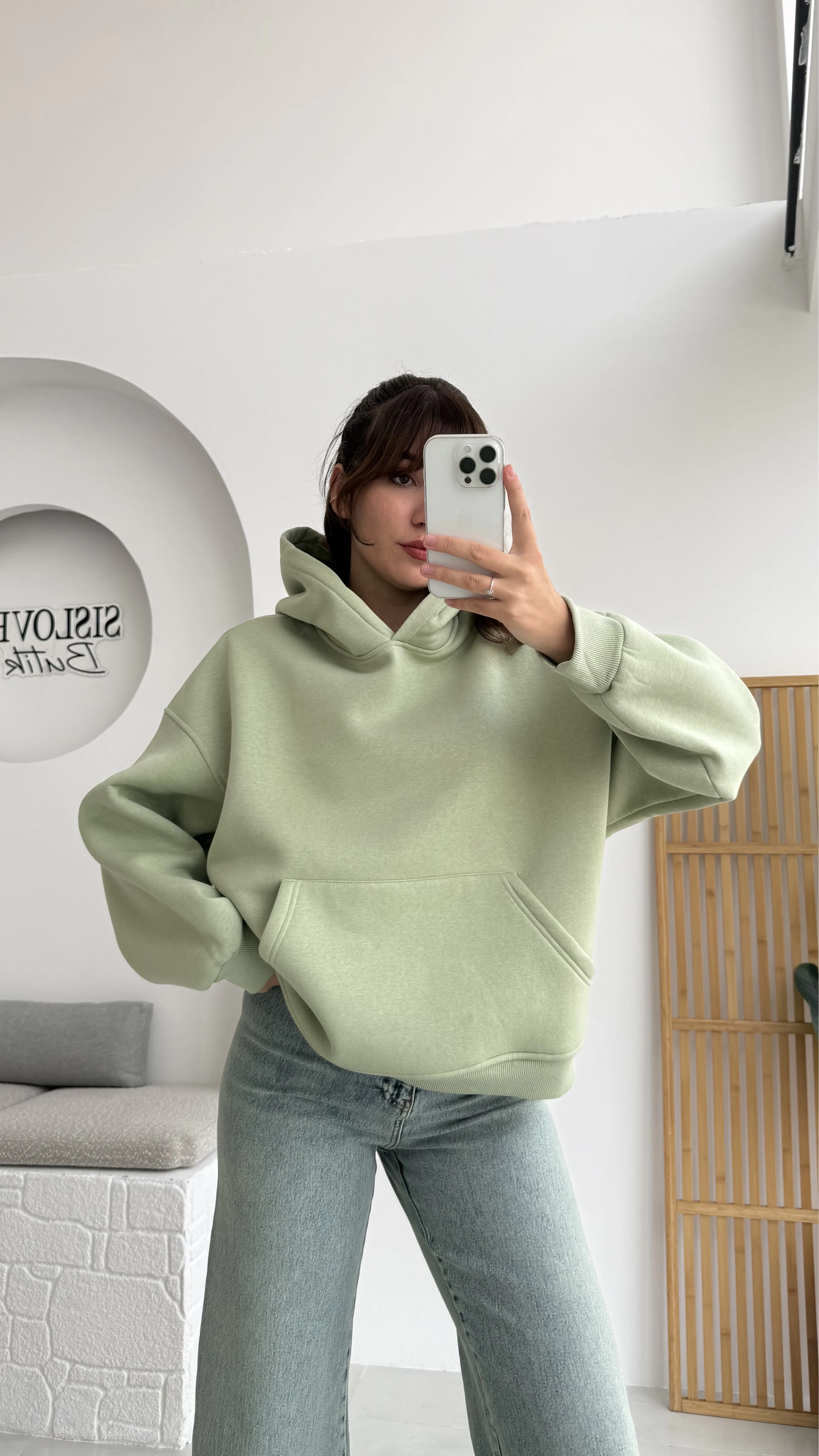 Michelle Kapüşonlu Sweatshirt - Haki