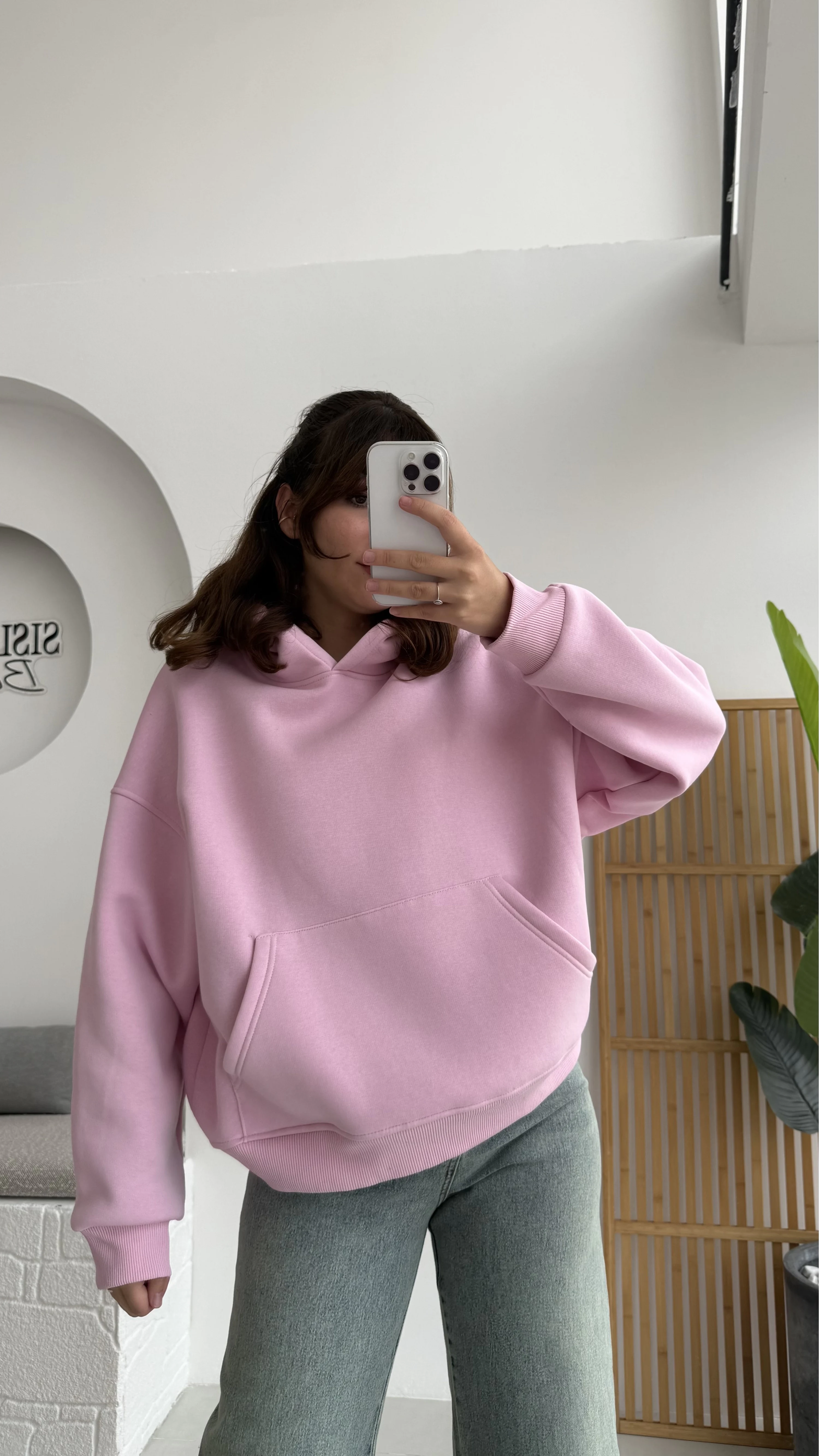 Michelle Kapüşonlu Sweatshirt - Pembe