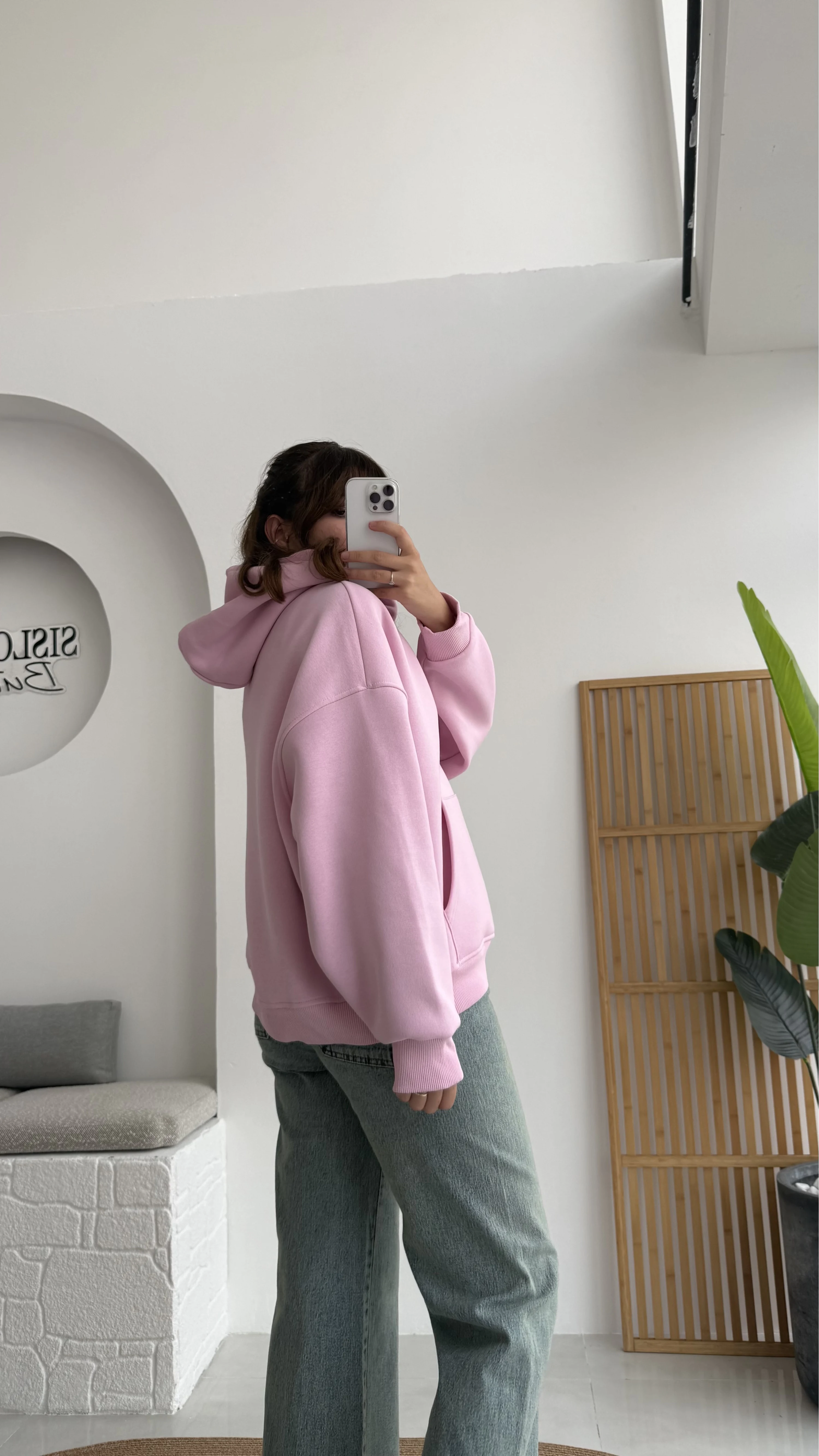 Michelle Kapüşonlu Sweatshirt - Pembe