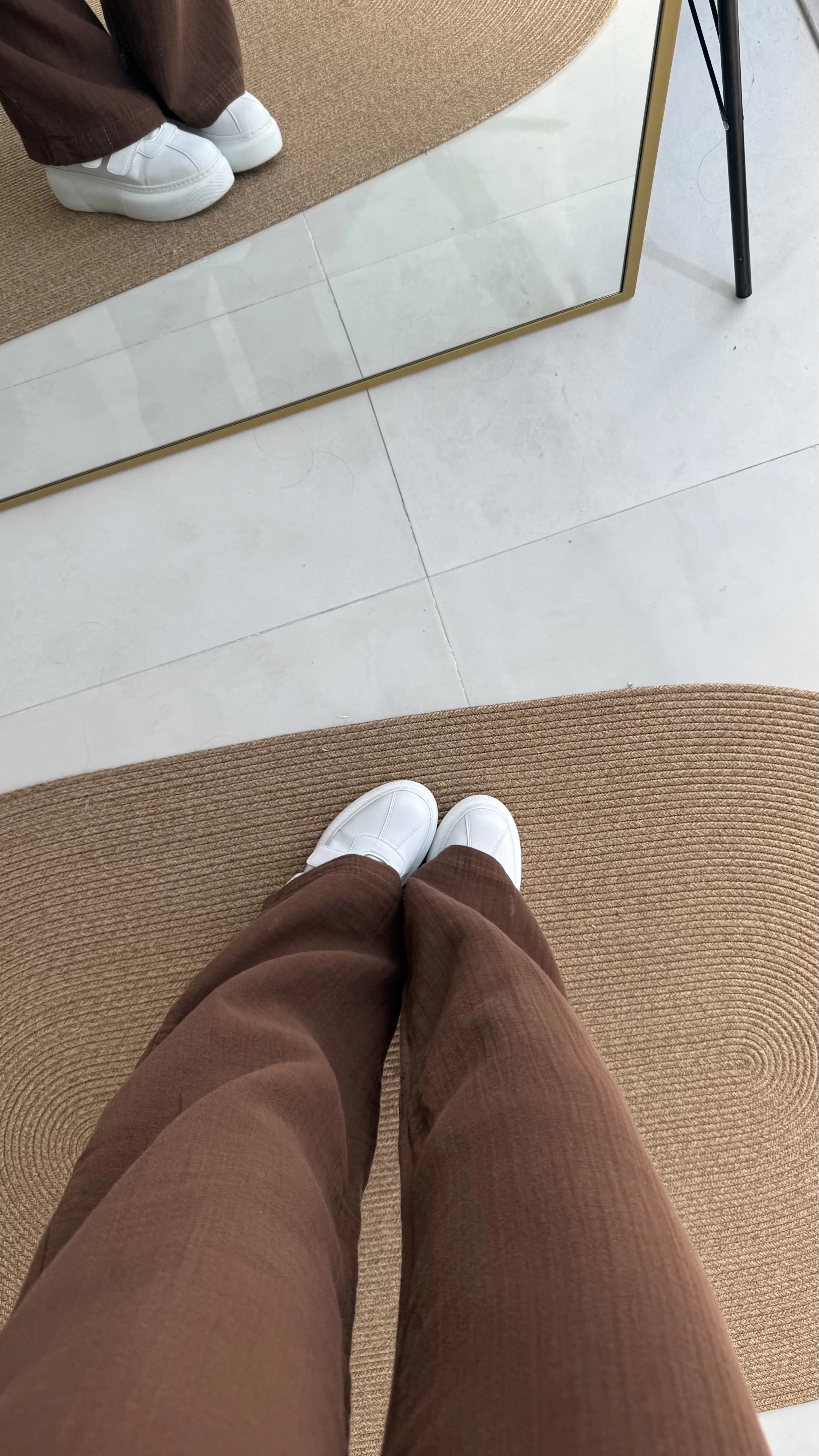 Müslin Pantolon - Kahve - 4010