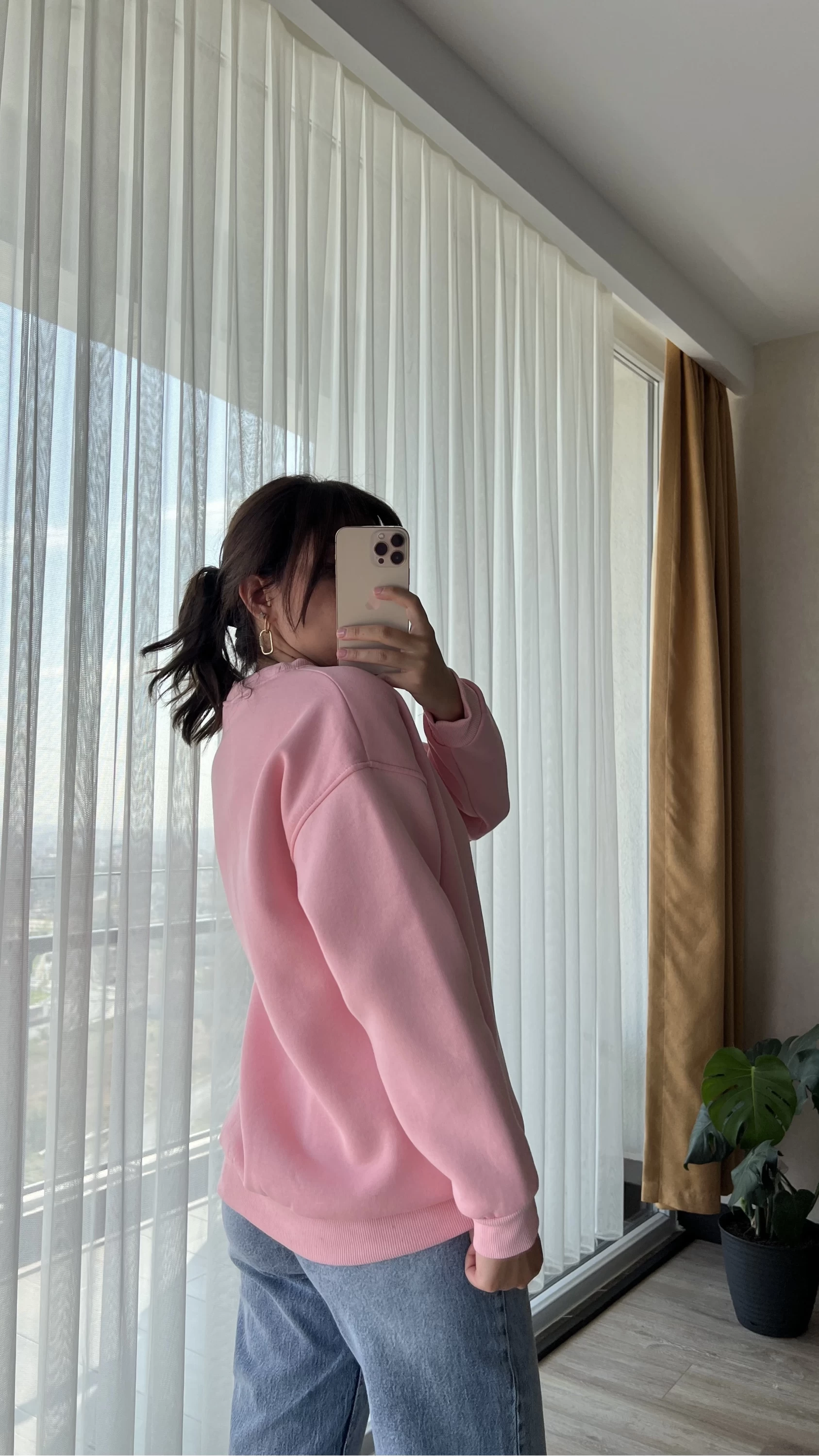 Neale Oversize Pembe Sweat