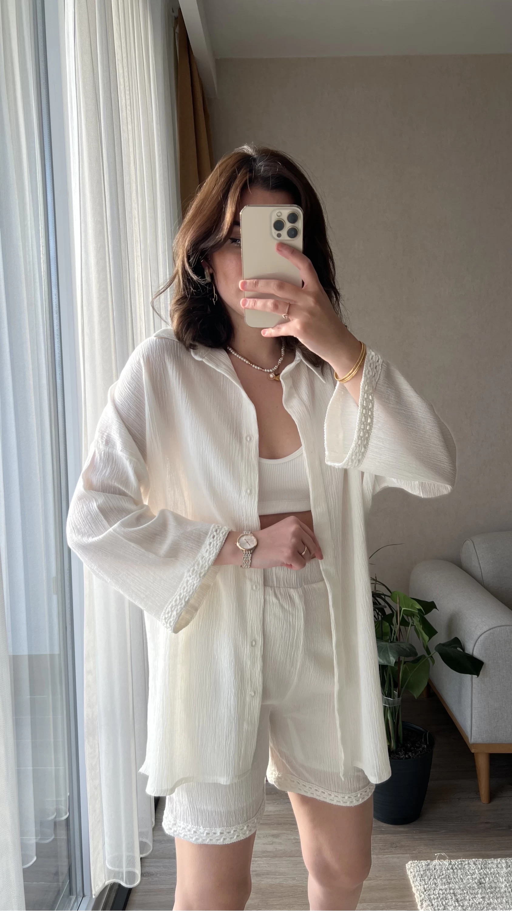 Örgü Model Kimono Şort Takım