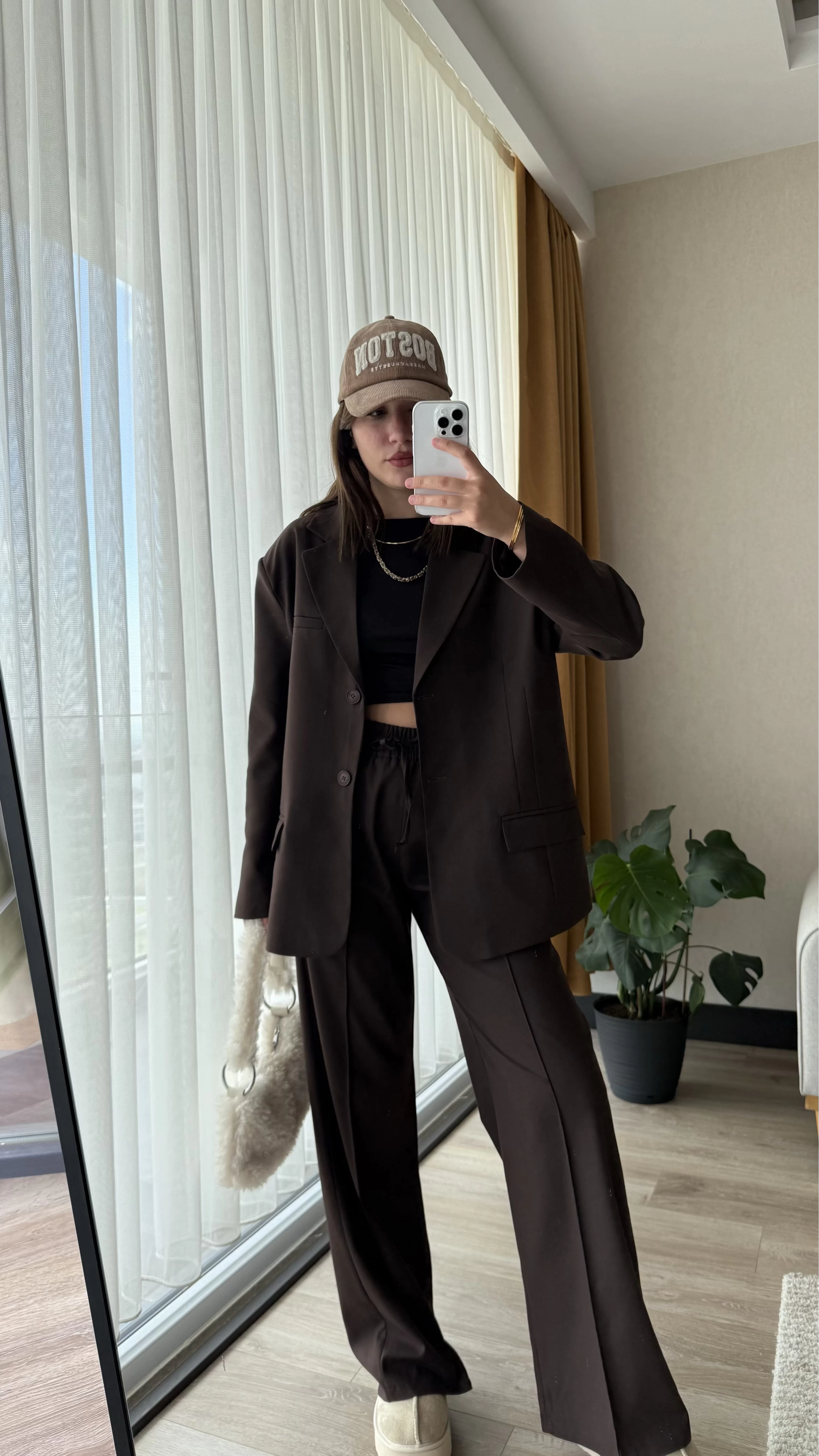 Oversize Acı Kahve Blazer Ceket