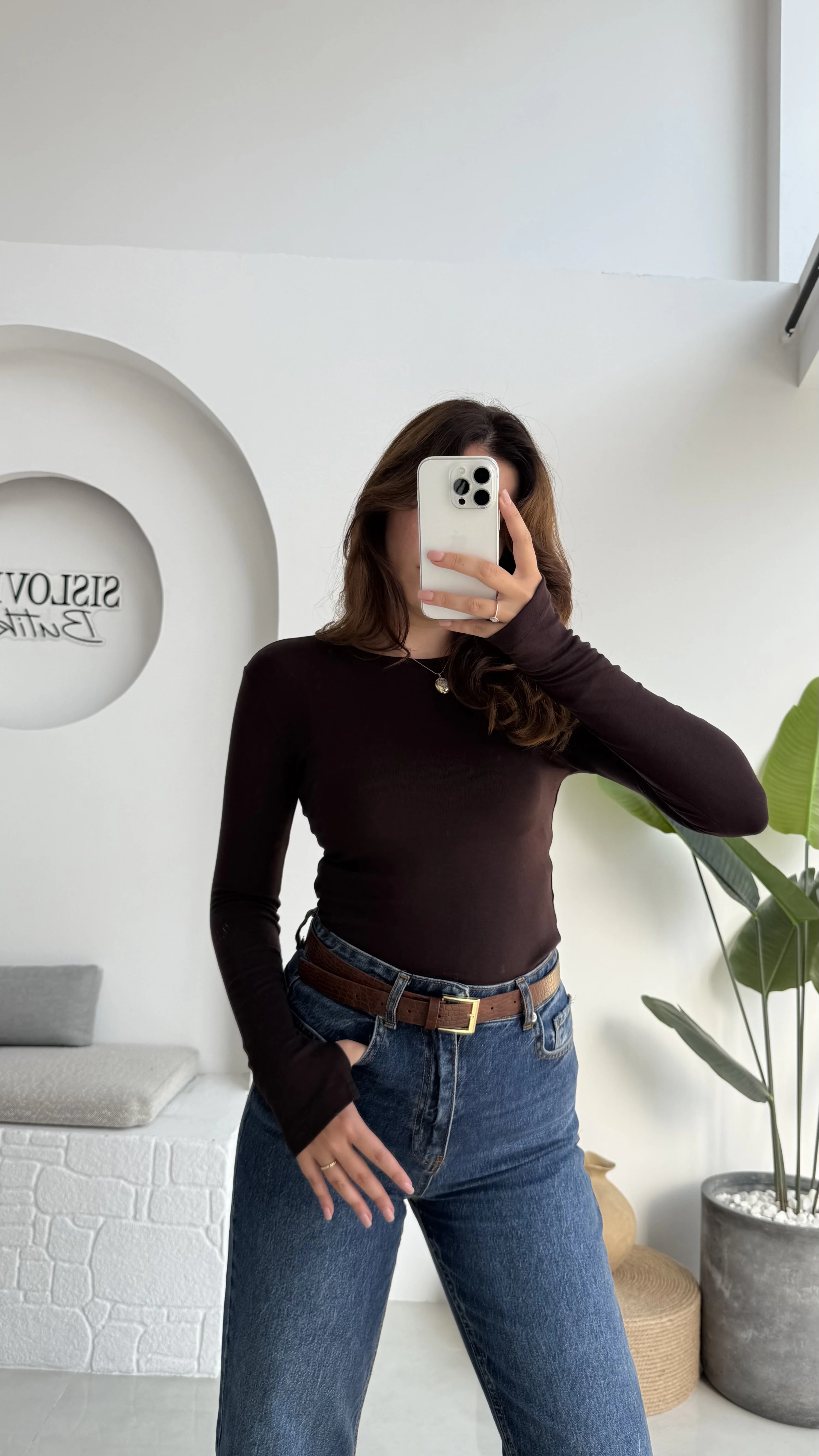 Oys Acı Kahve Parmak Geçmeli Body