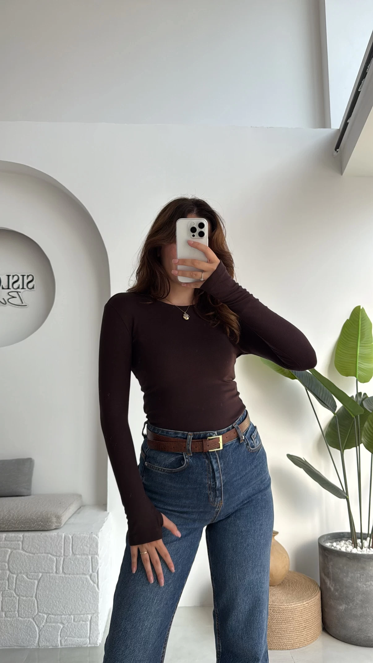Oys Acı Kahve Parmak Geçmeli Body