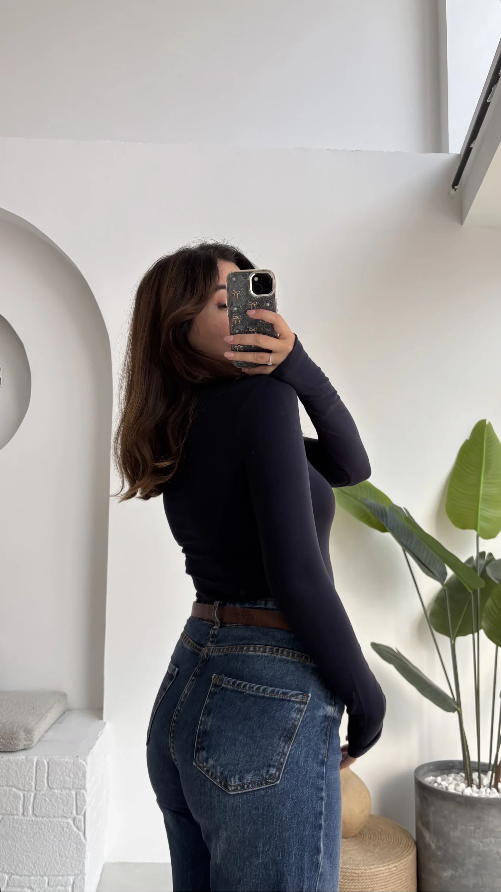 Oys Lacivert Parmak Geçmeli Body