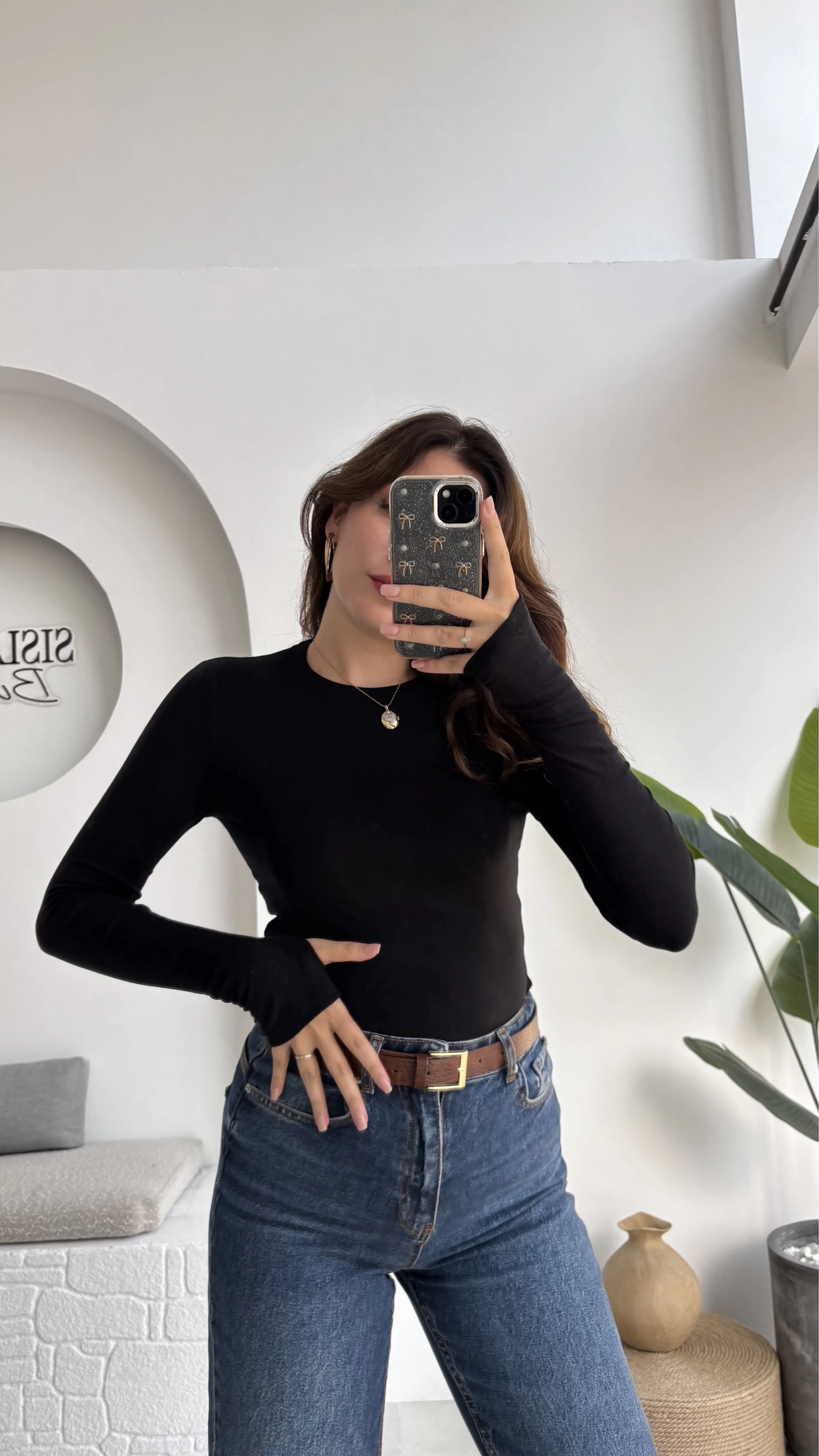 Oys Siyah Parmak Geçmeli Body