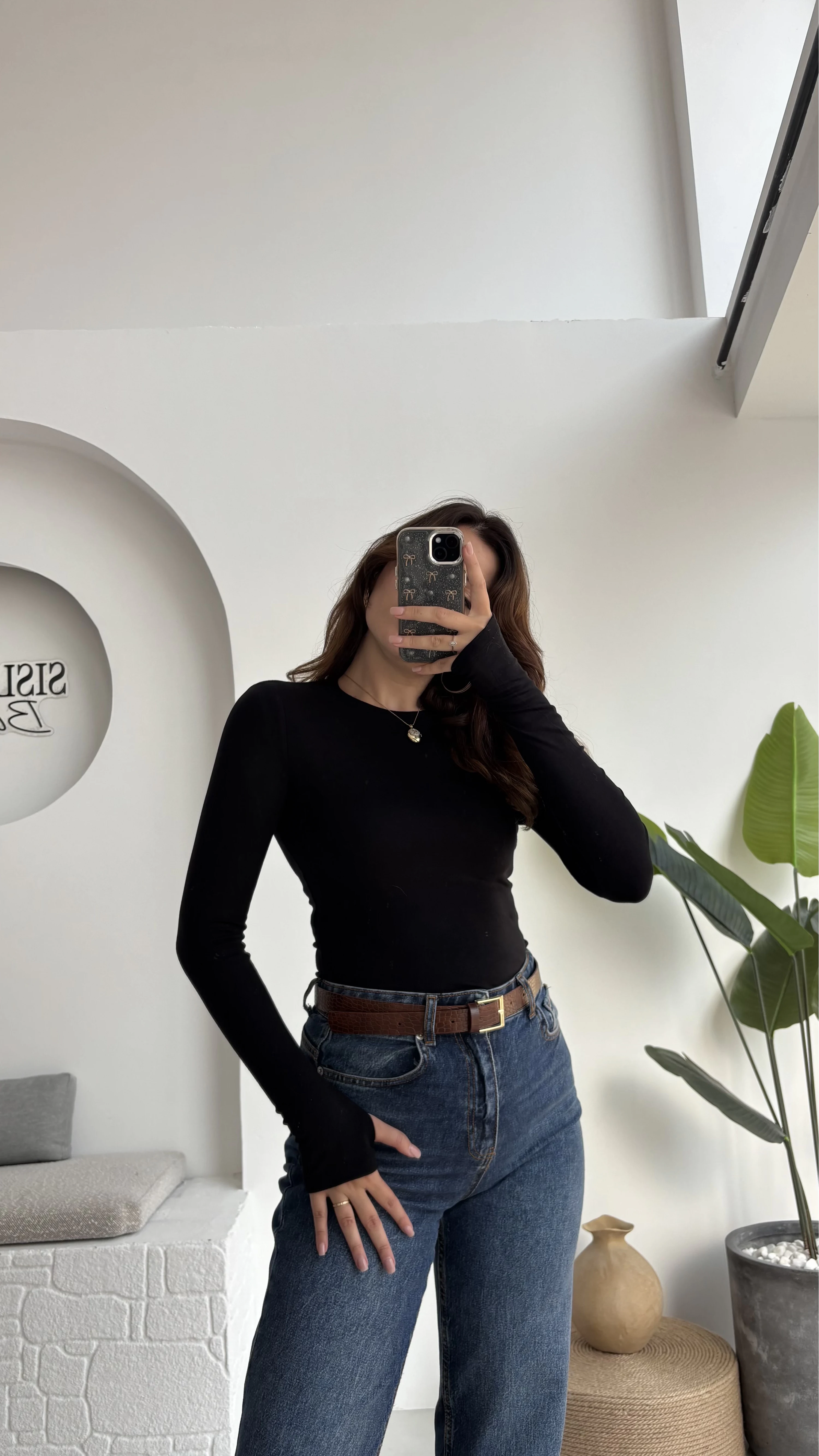 Oys Siyah Parmak Geçmeli Body