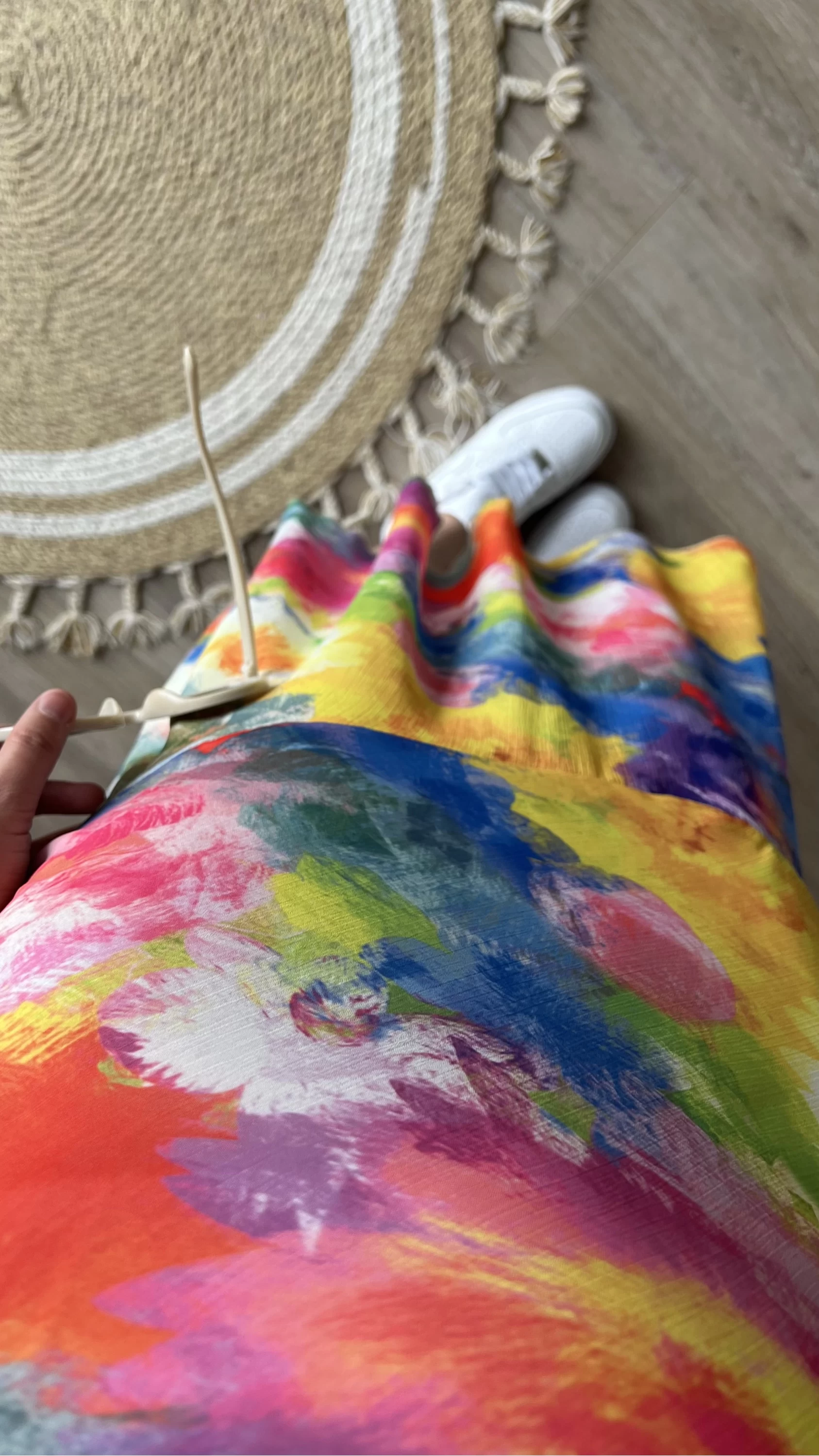 Paint Asimetrik Kesim Tül Etek