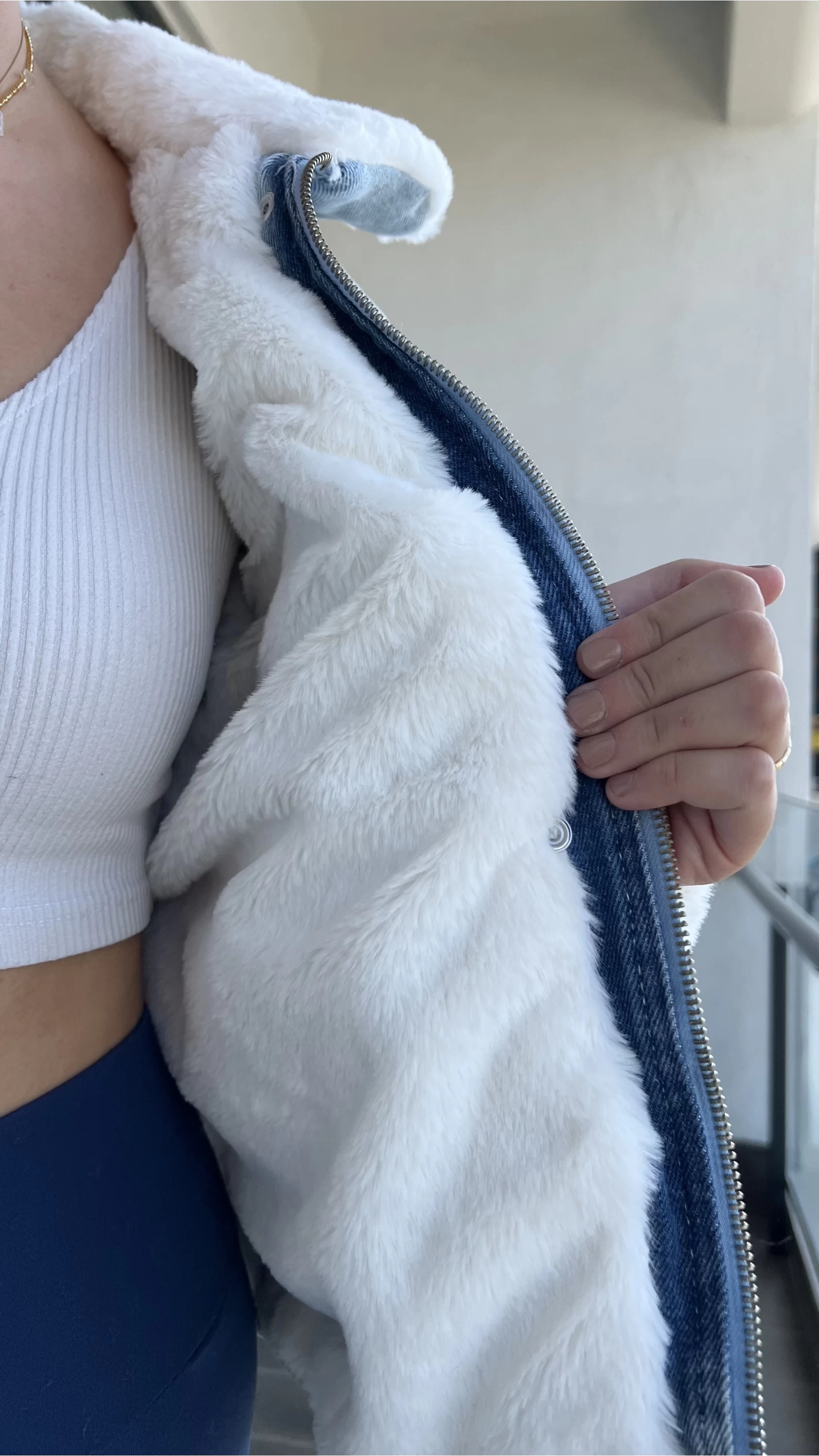 Peluş Kot Ceket