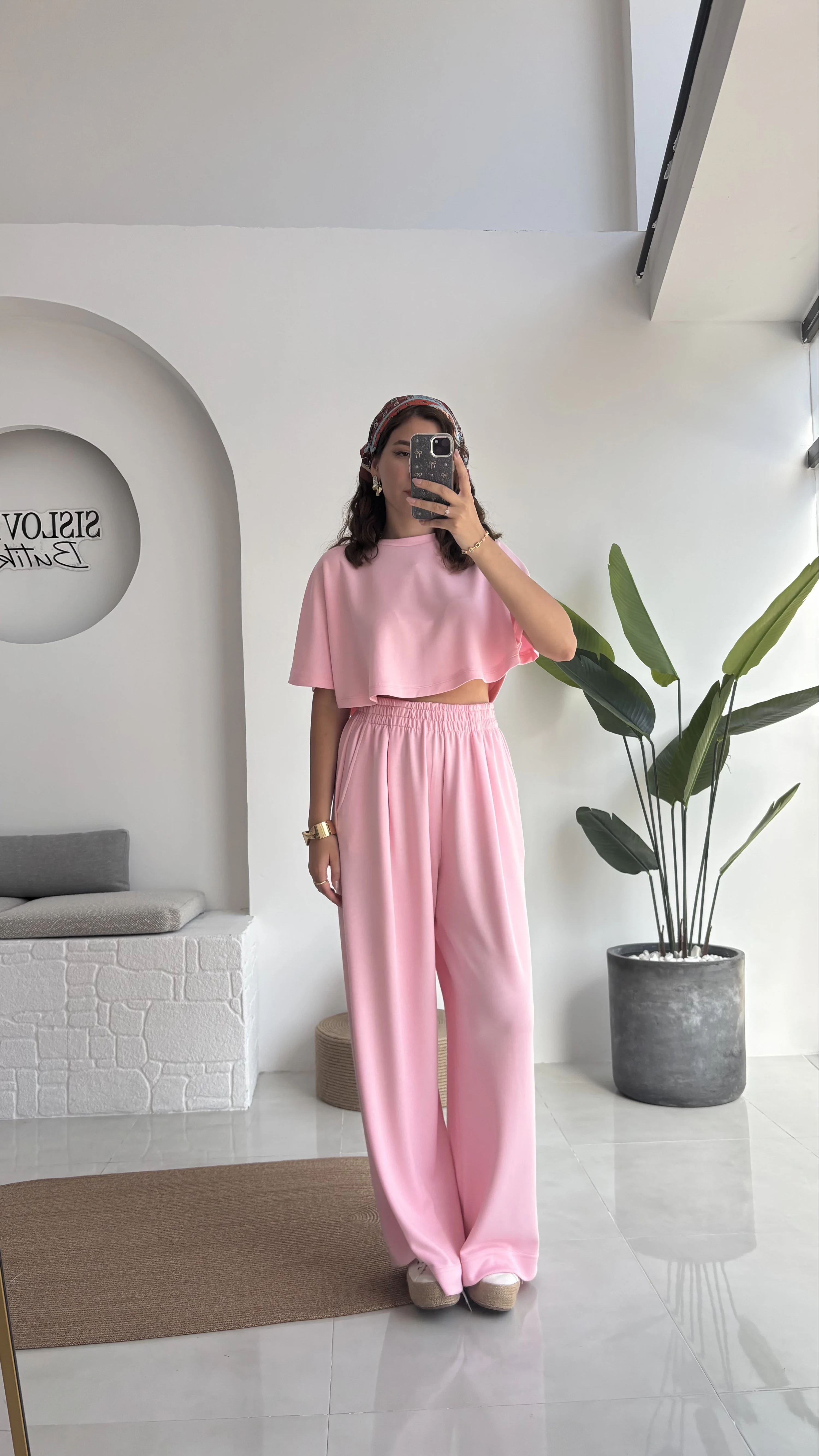 Pinky Yarasa Kol Eşofman Takımı - Pembe