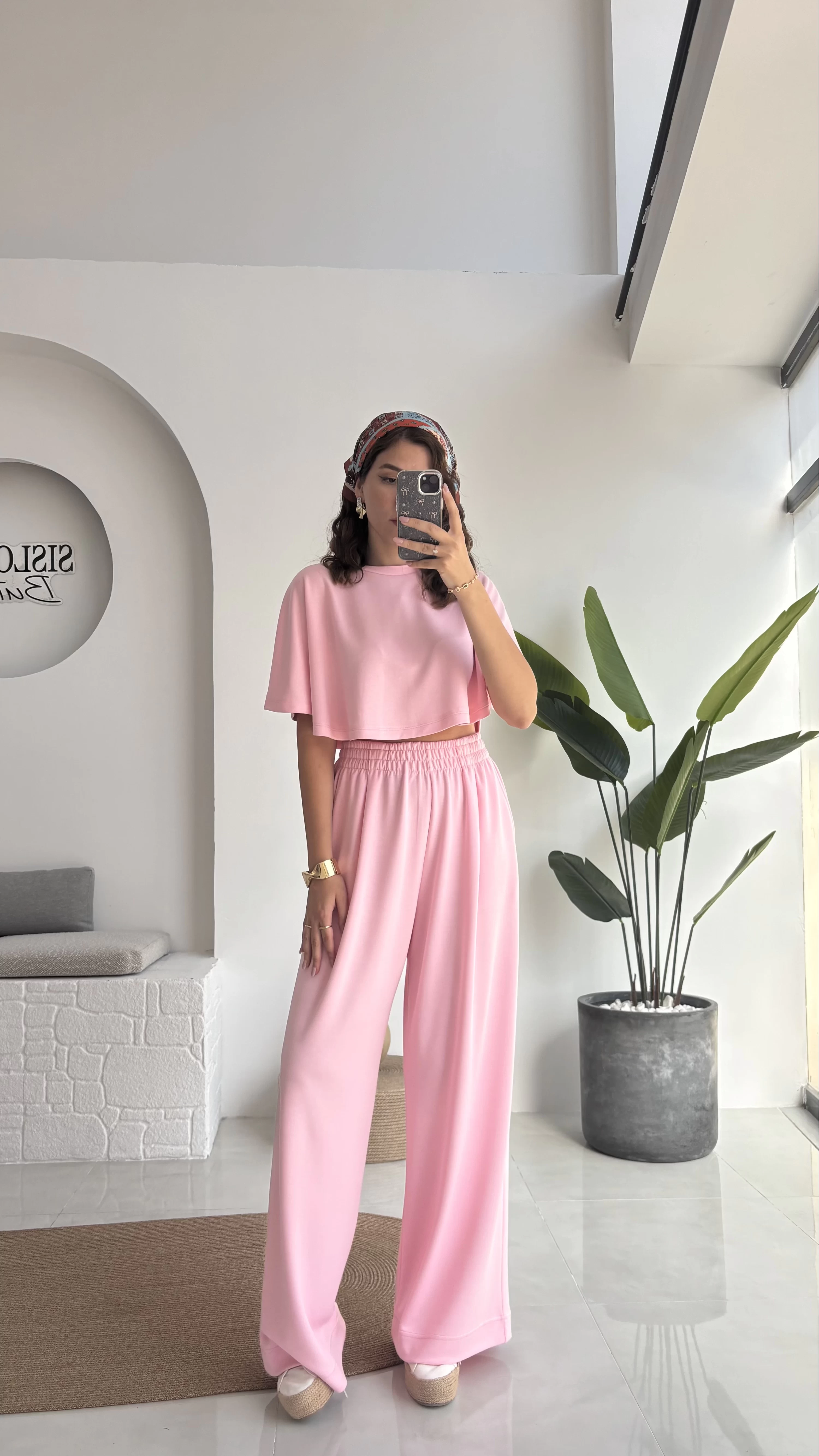 Pinky Yarasa Kol Eşofman Takımı - Pembe
