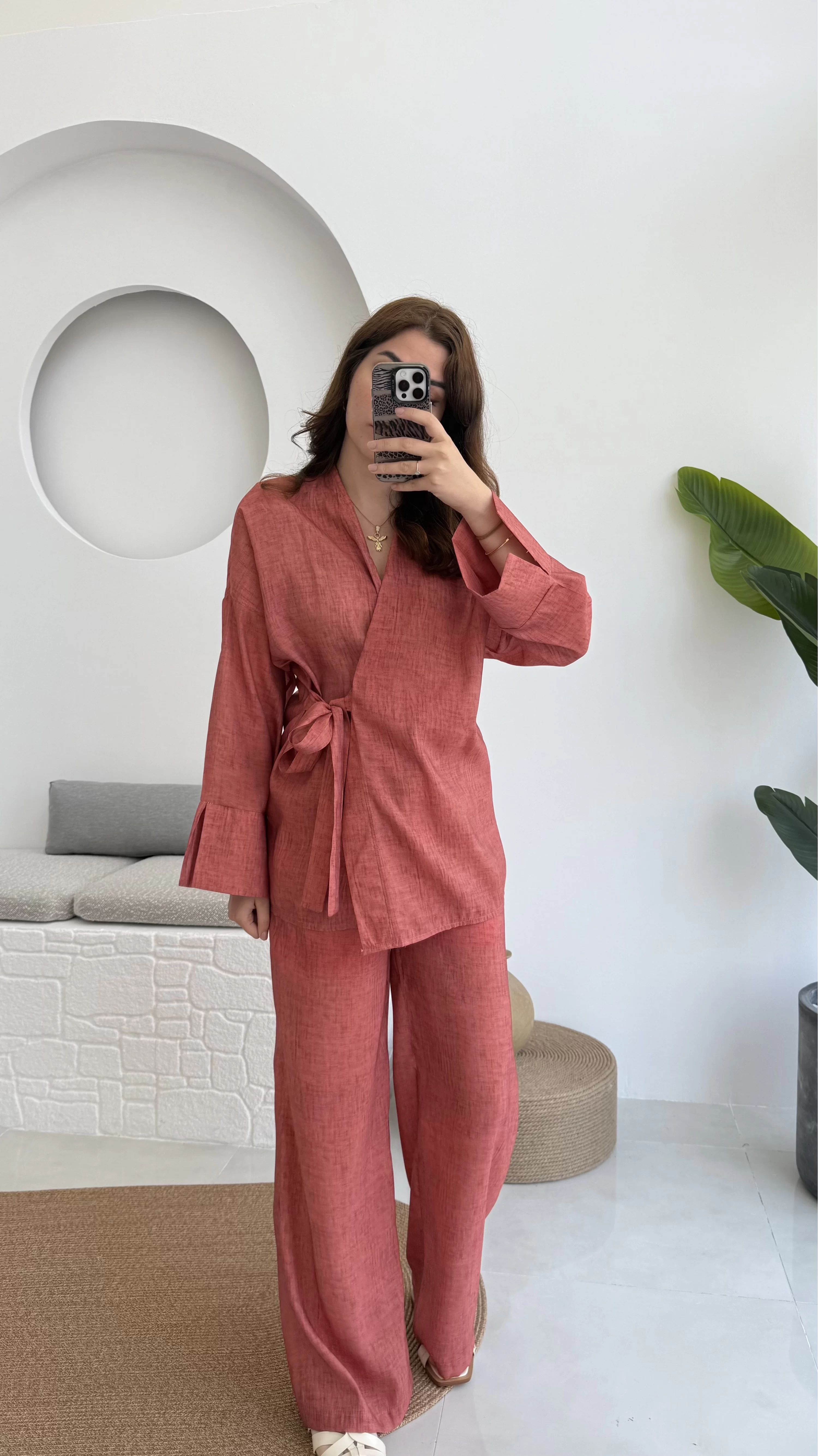 Portion Tensel Kimono Takım Kiremit