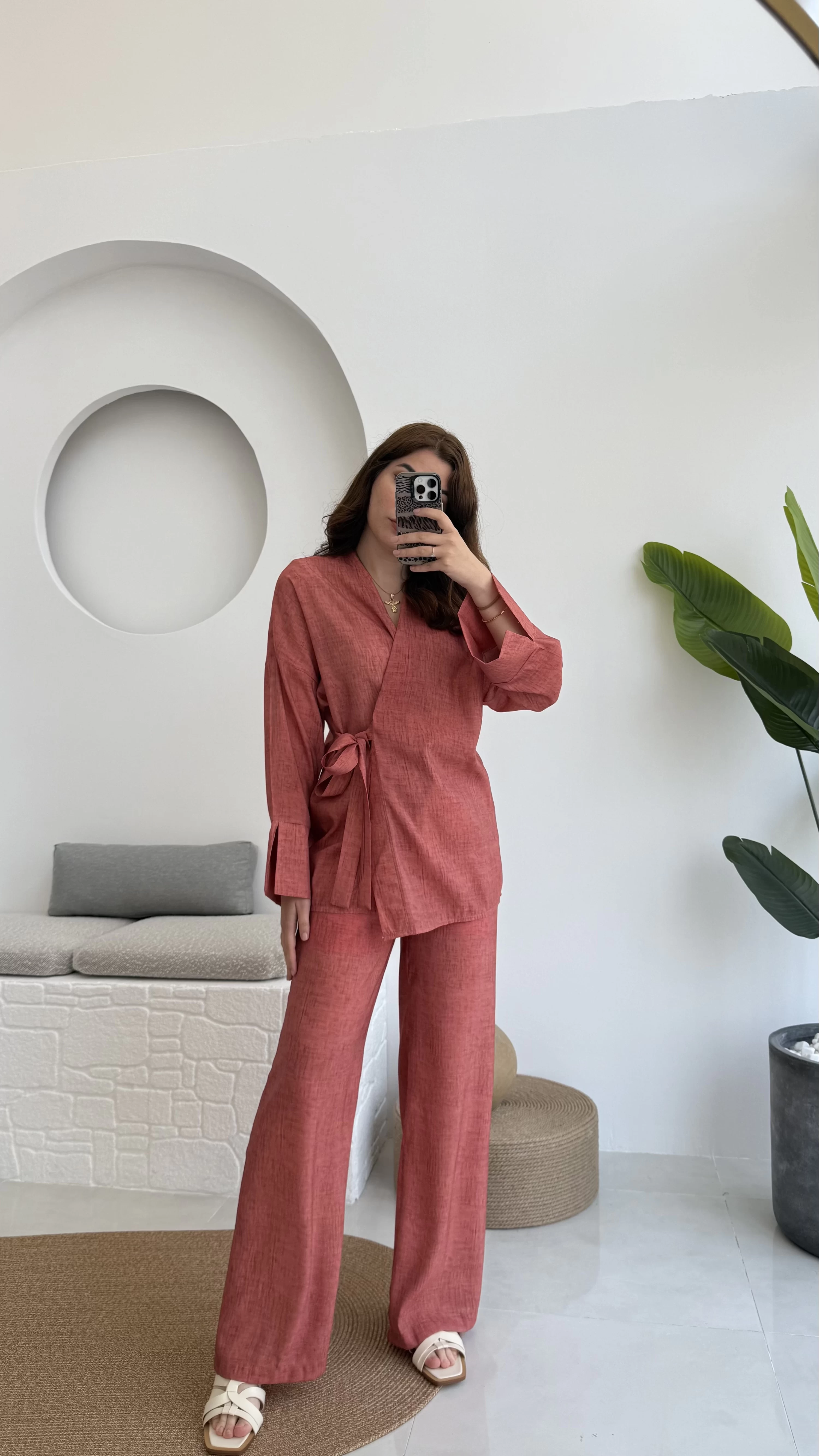 Portion Tensel Kimono Takım Kiremit