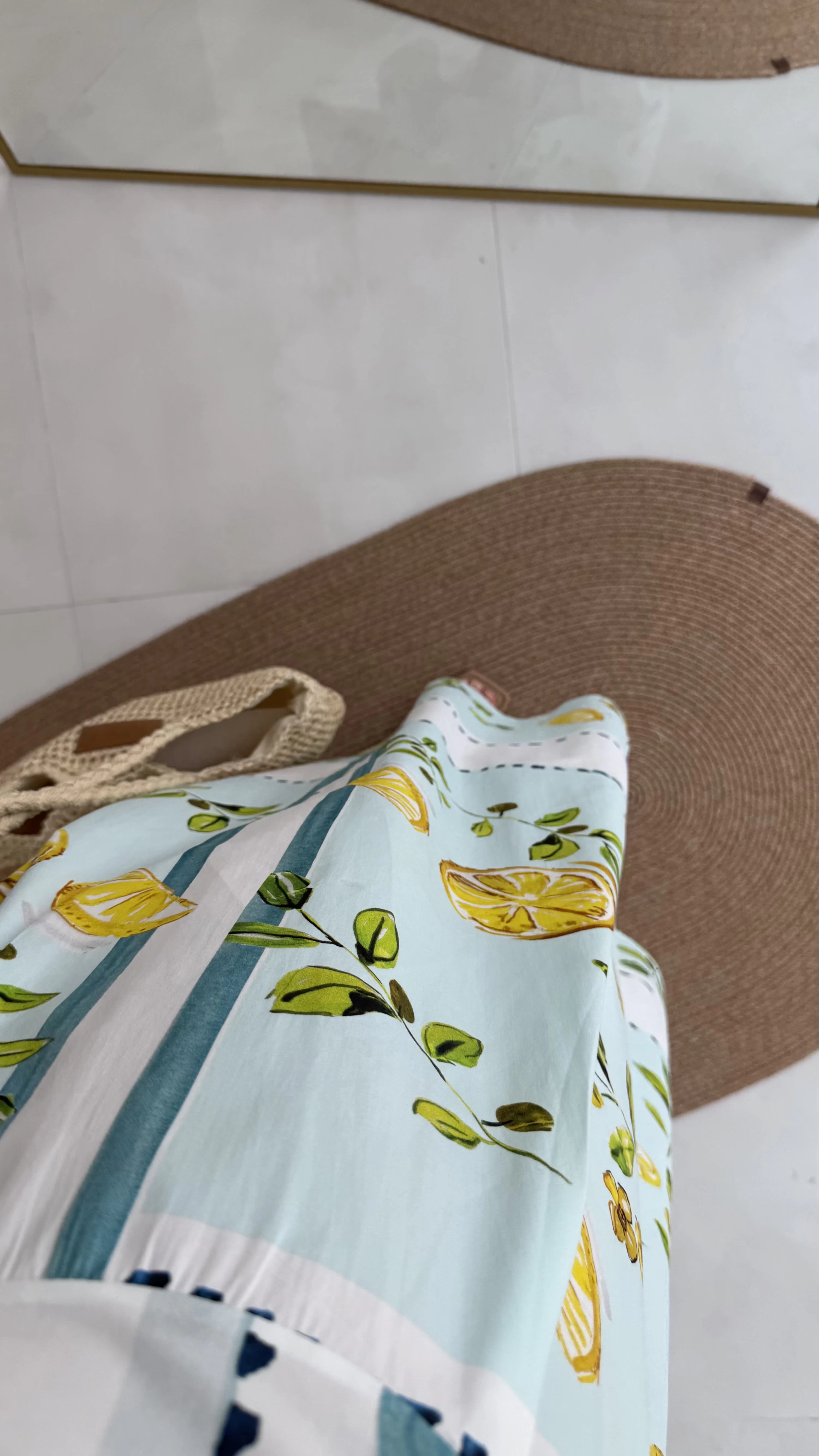Positano Limon Detay Askıları Bağlamalı Elbise