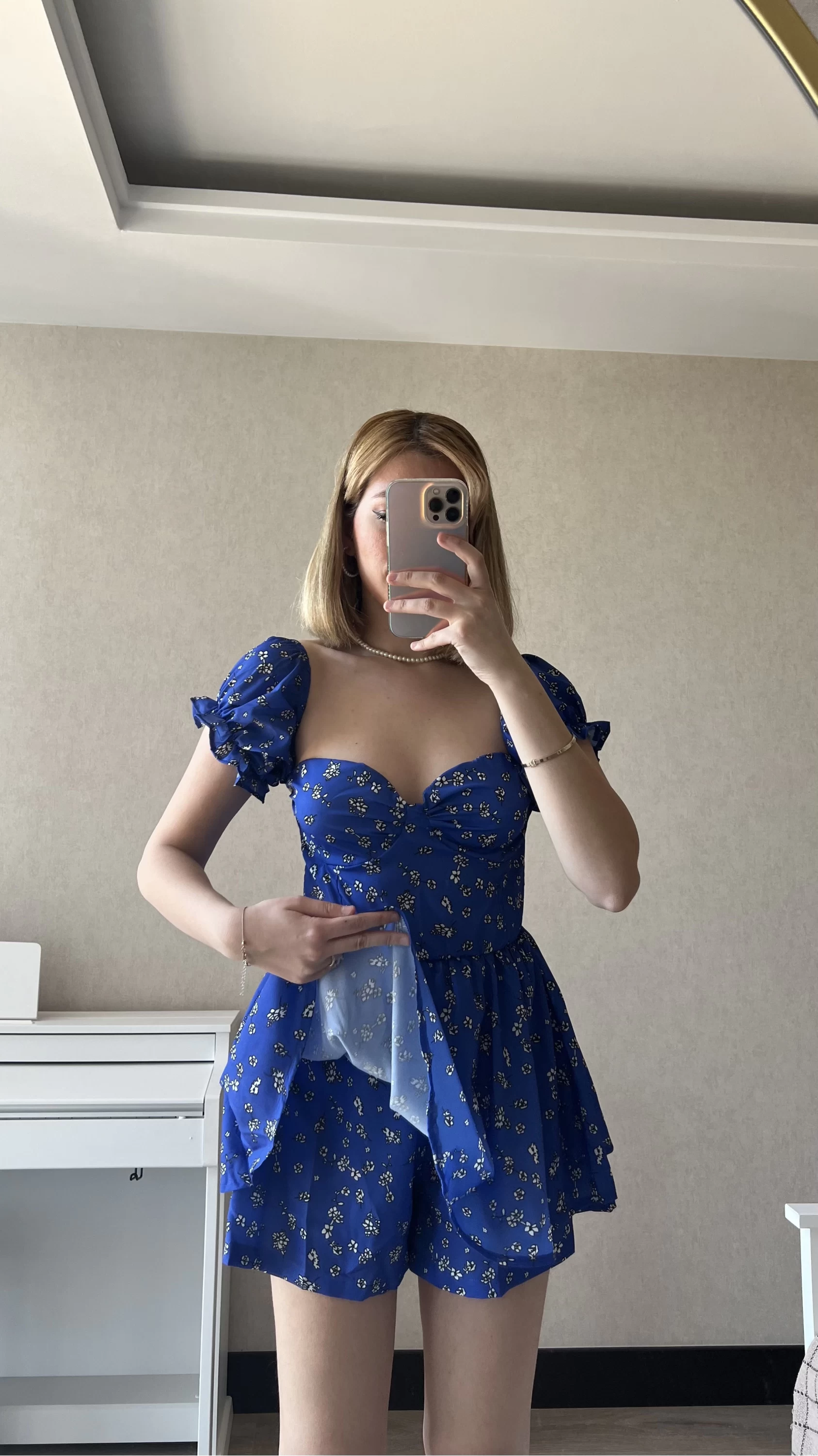 Pretty Mavi Mini Elbise