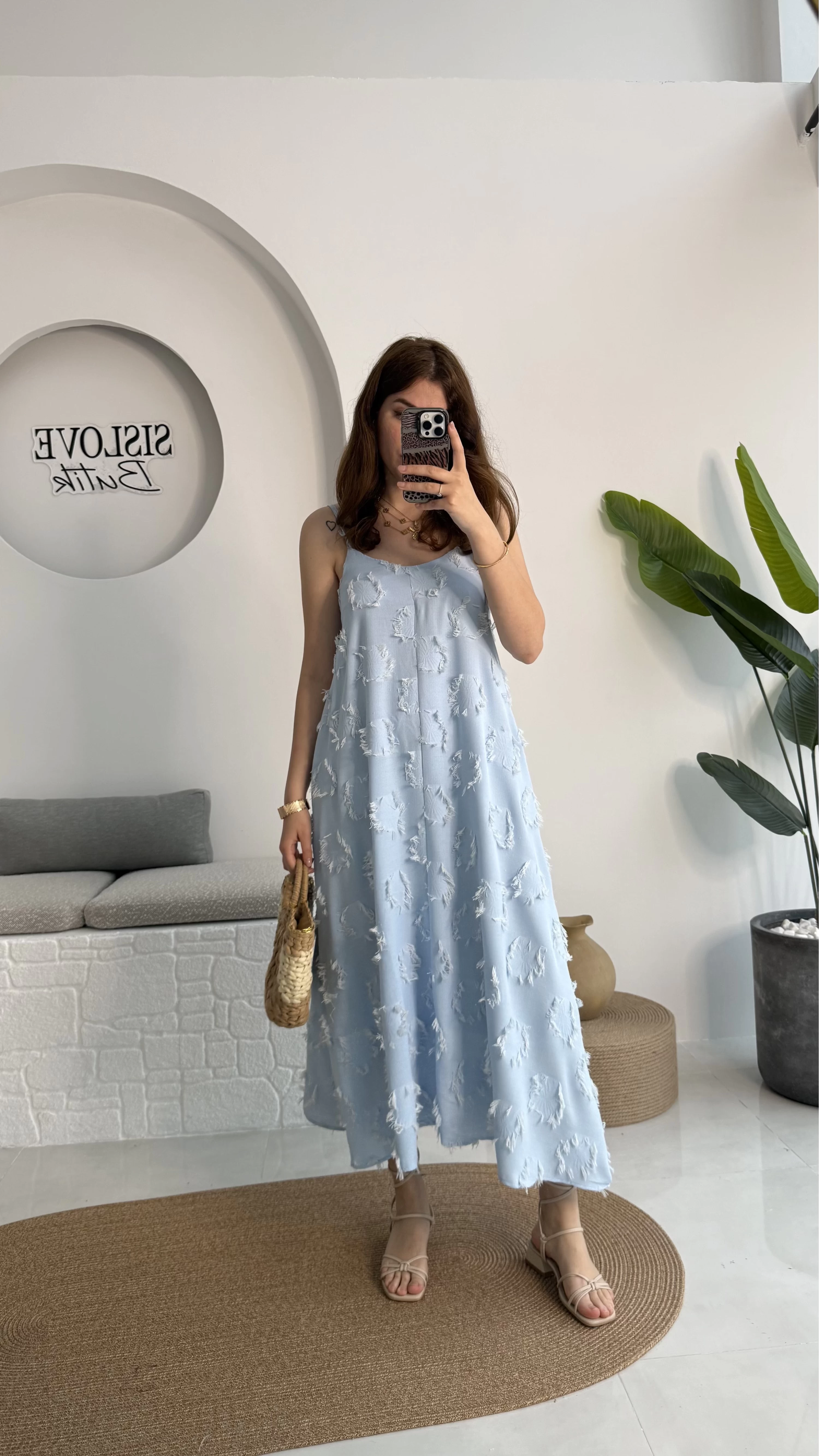 Püskül Elbise - Bebe Mavisi - 3060