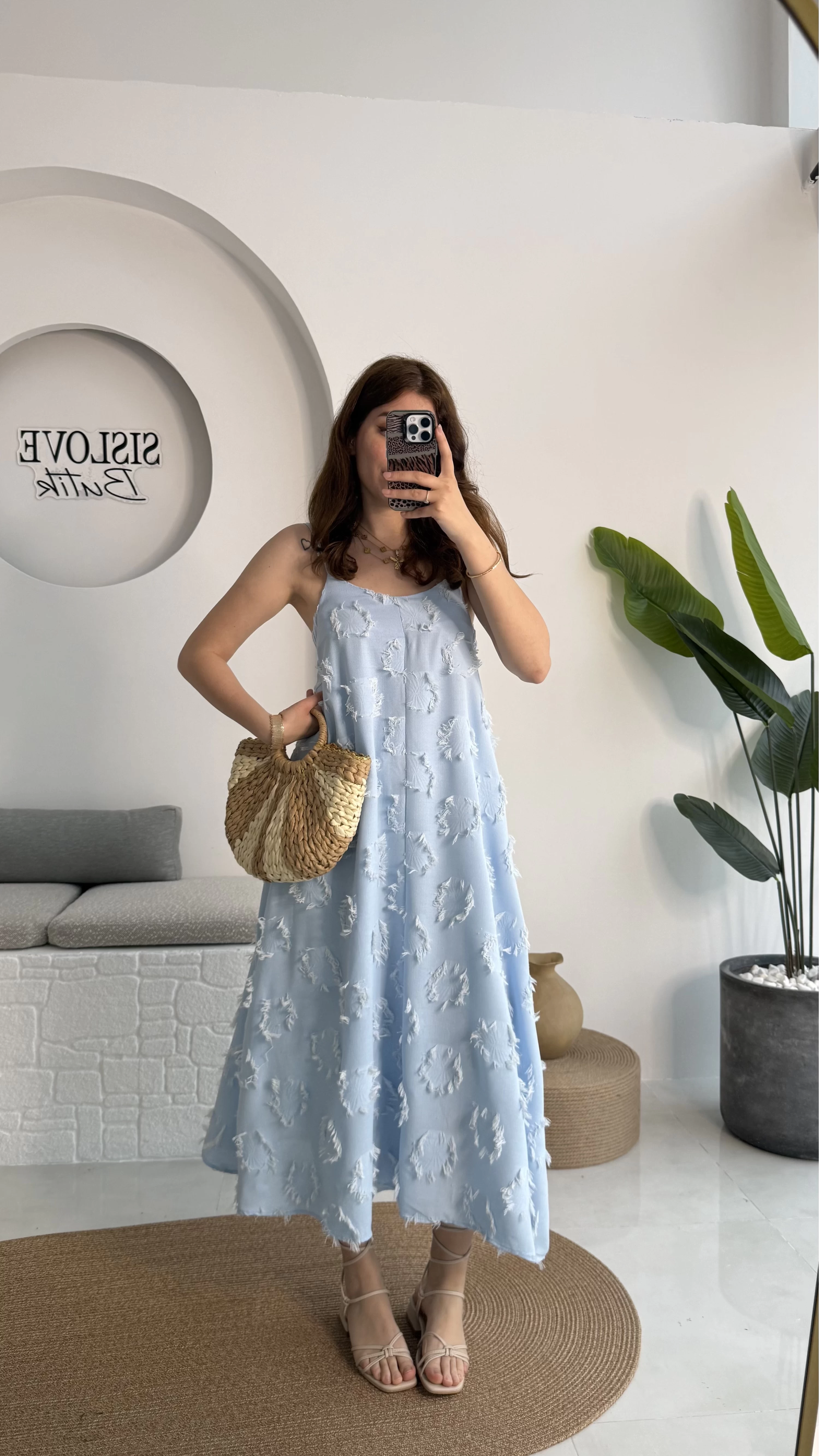 Püskül Elbise - Bebe Mavisi - 3060