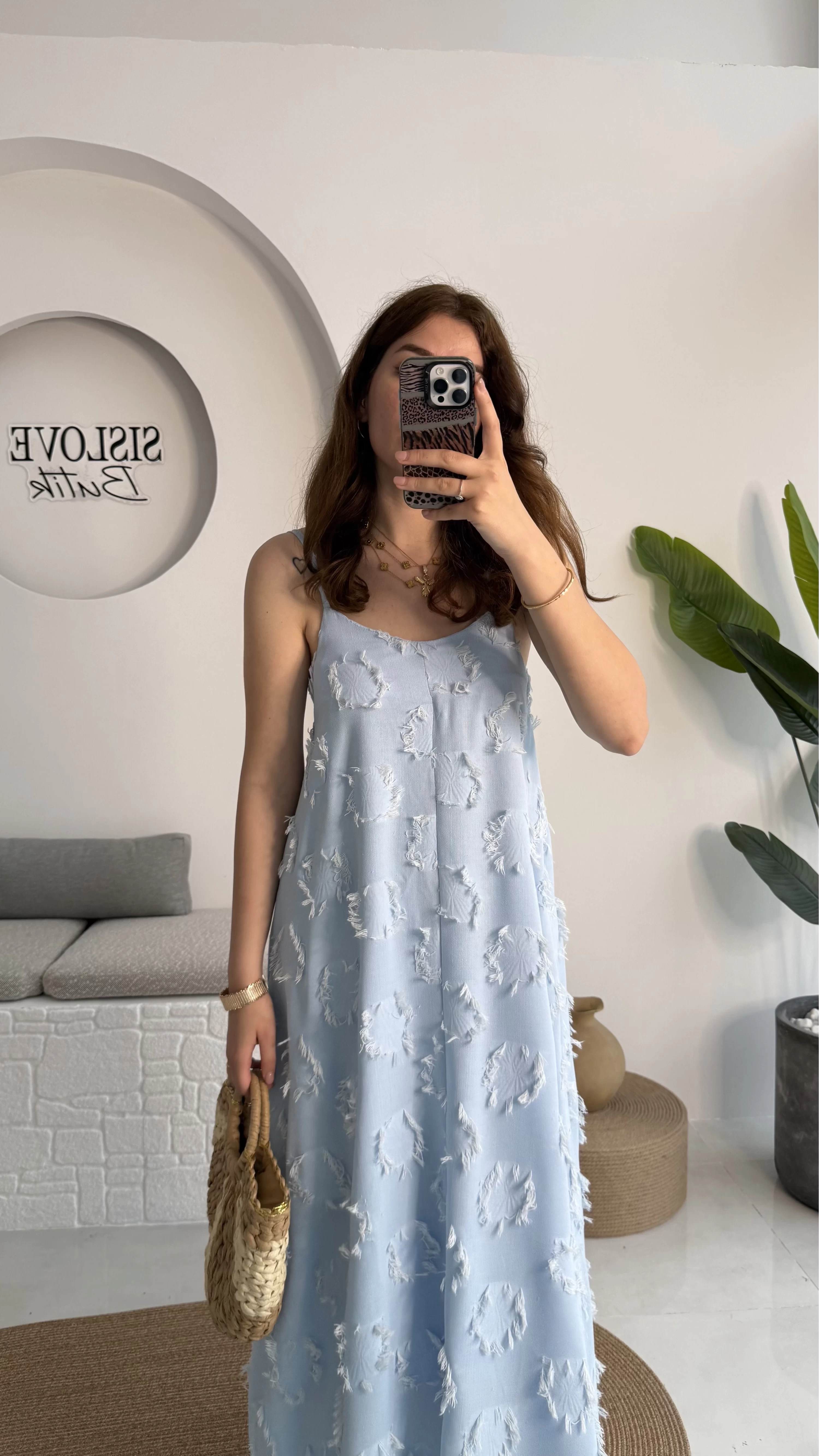 Püskül Elbise - Bebe Mavisi - 3060