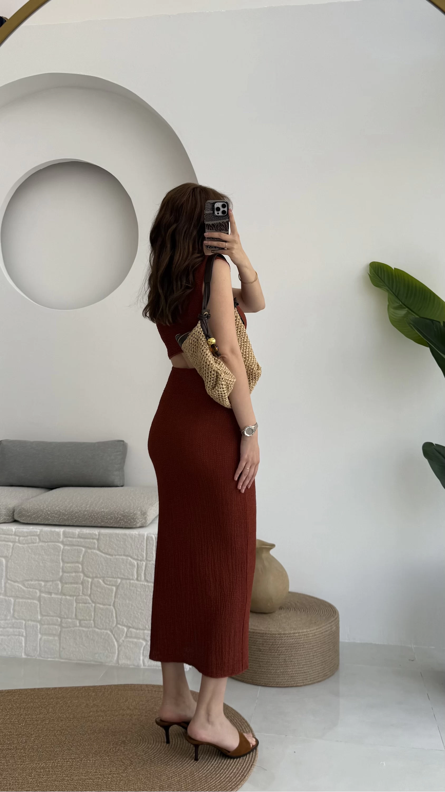 Ramona Bürümcük Elbise Kiremit