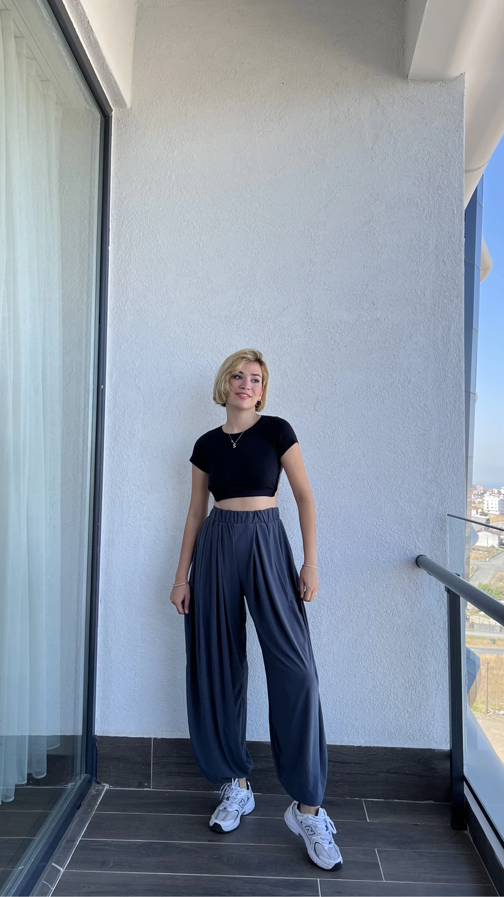 Rapsy Antrasit Dökümlü Model Pantolon