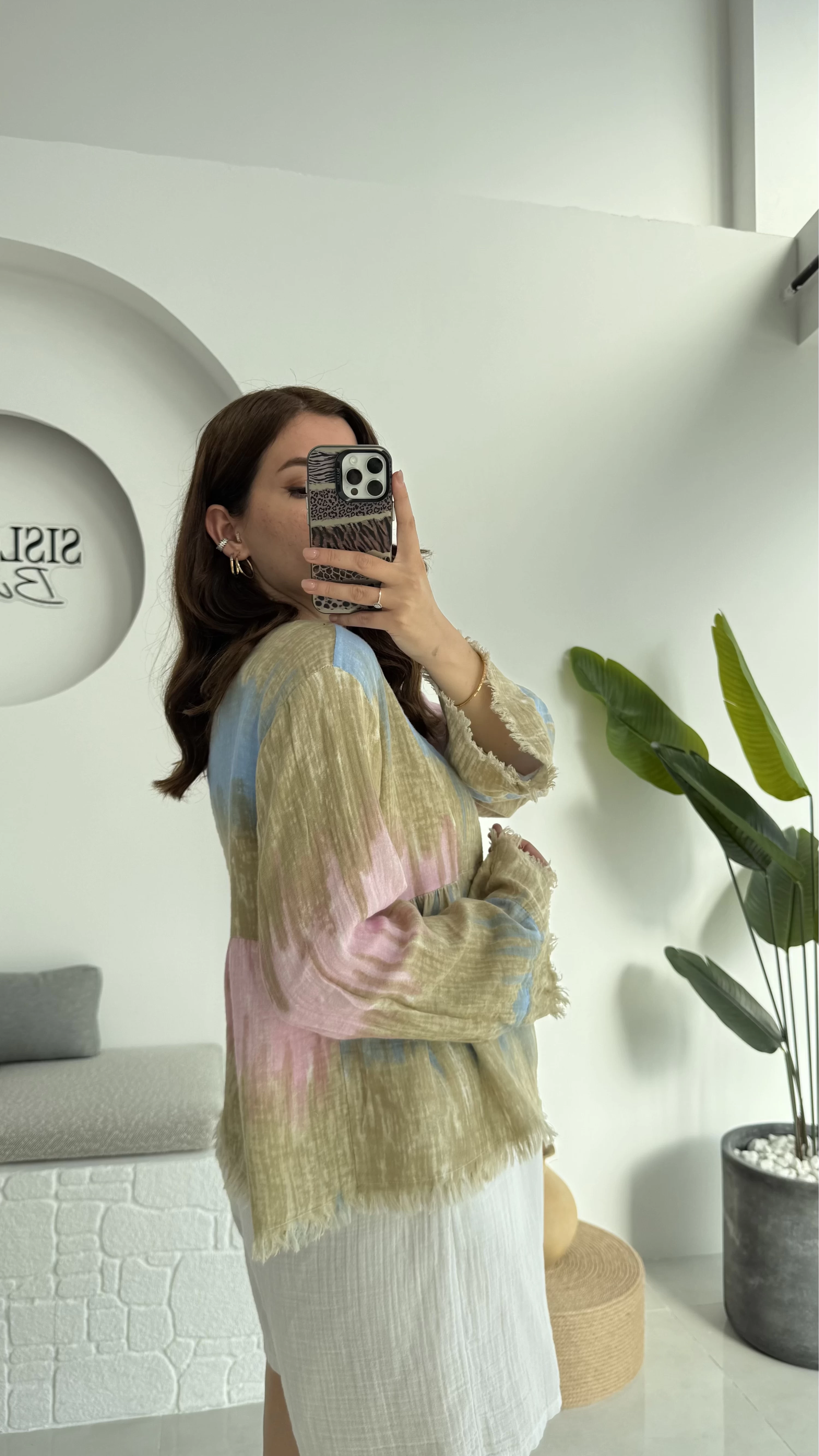Renkli Kimono Pembe 7013