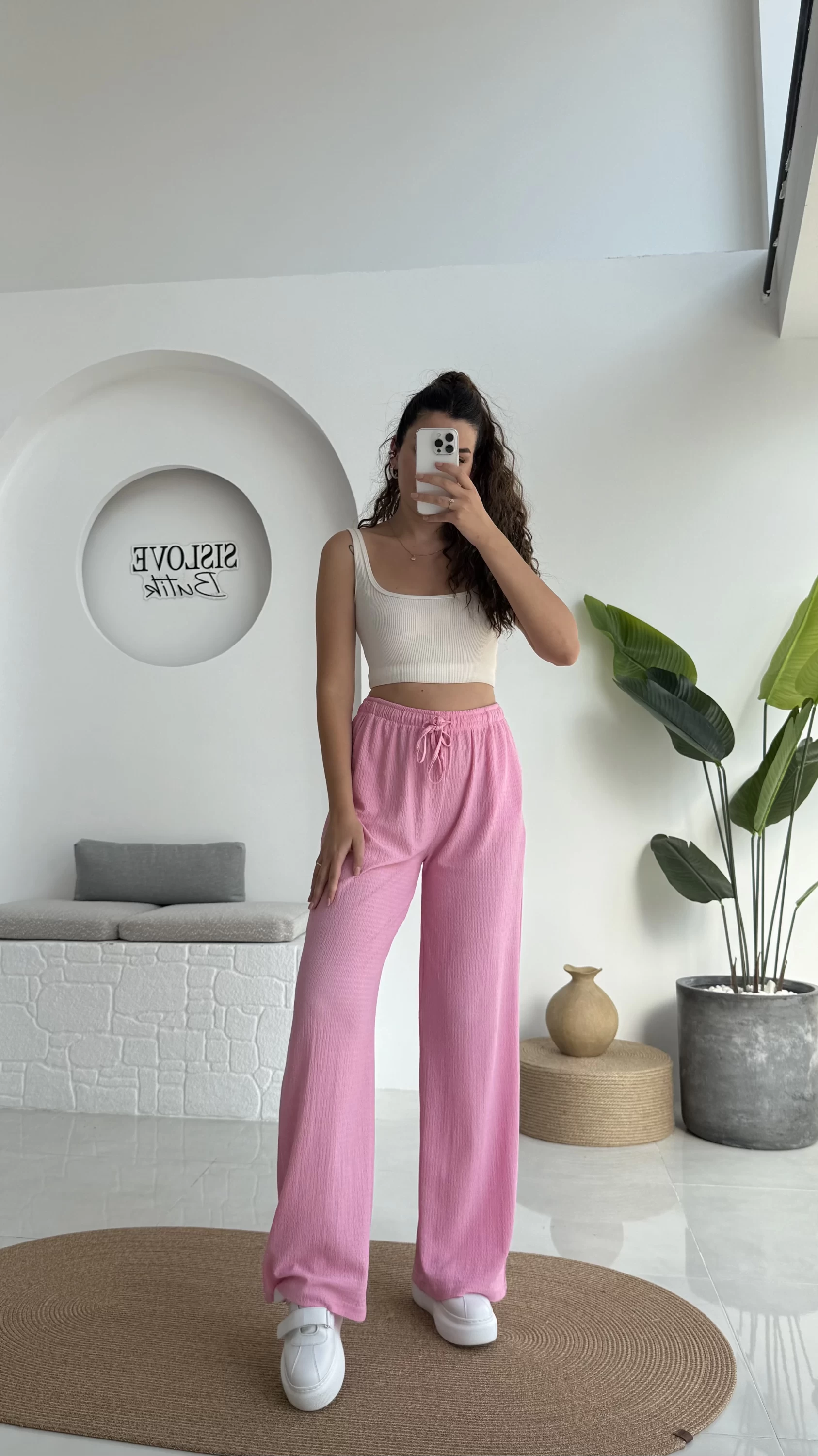 Ru Bürümcük Pantolon Pembe - 4023