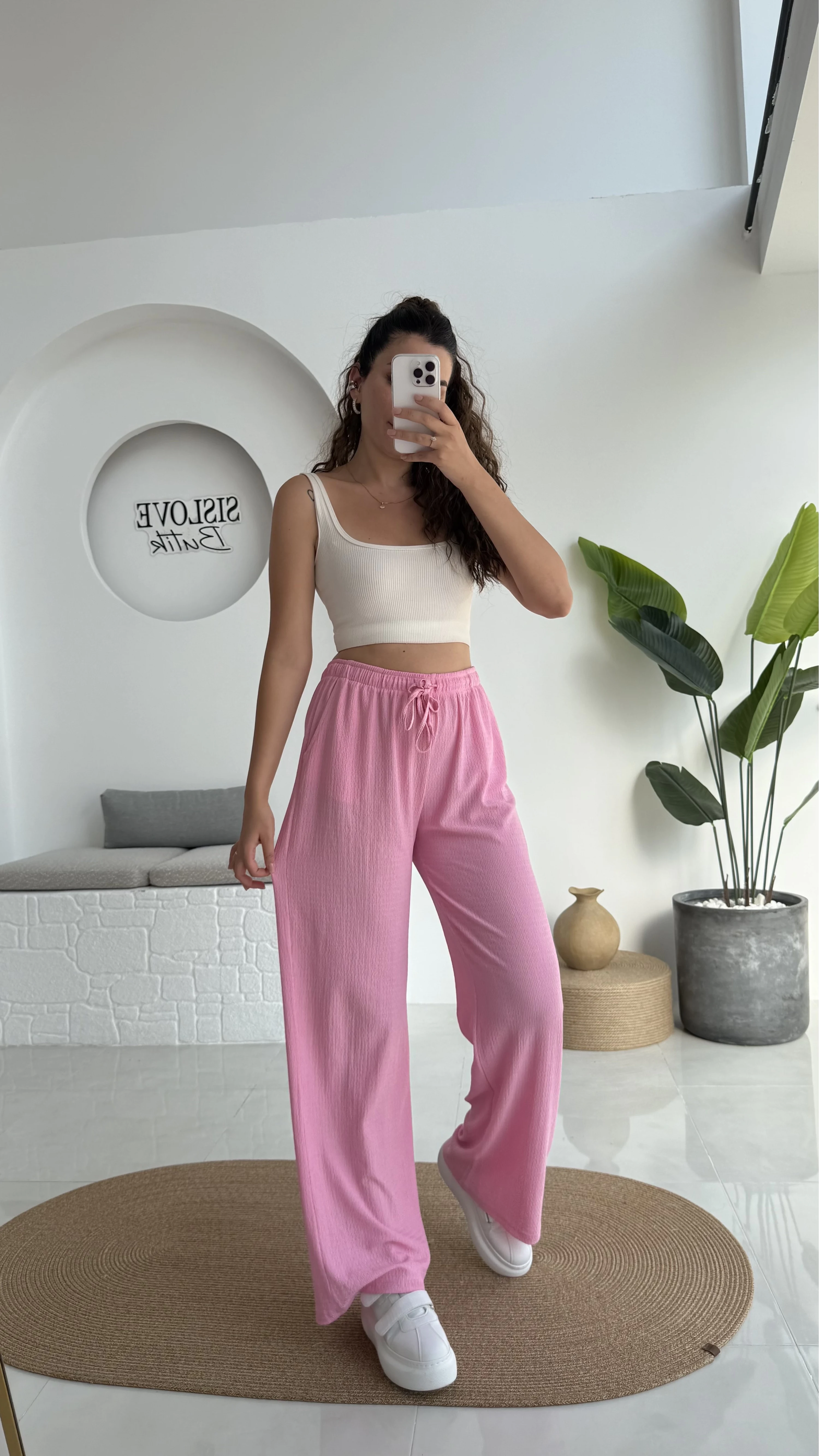 Ru Bürümcük Pantolon Pembe - 4023