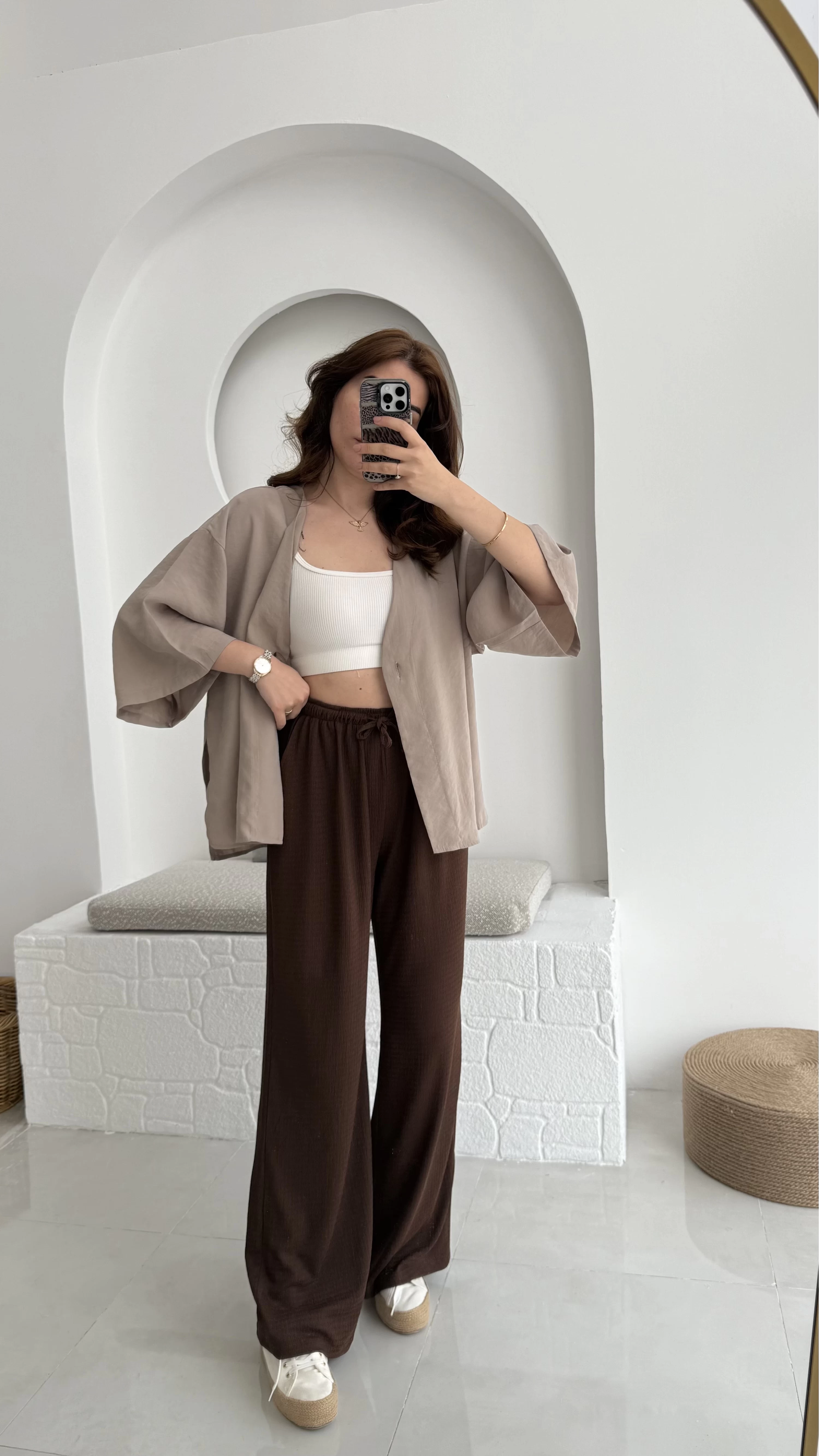 Ru Bürümcük Pantolon Kahve - 4023