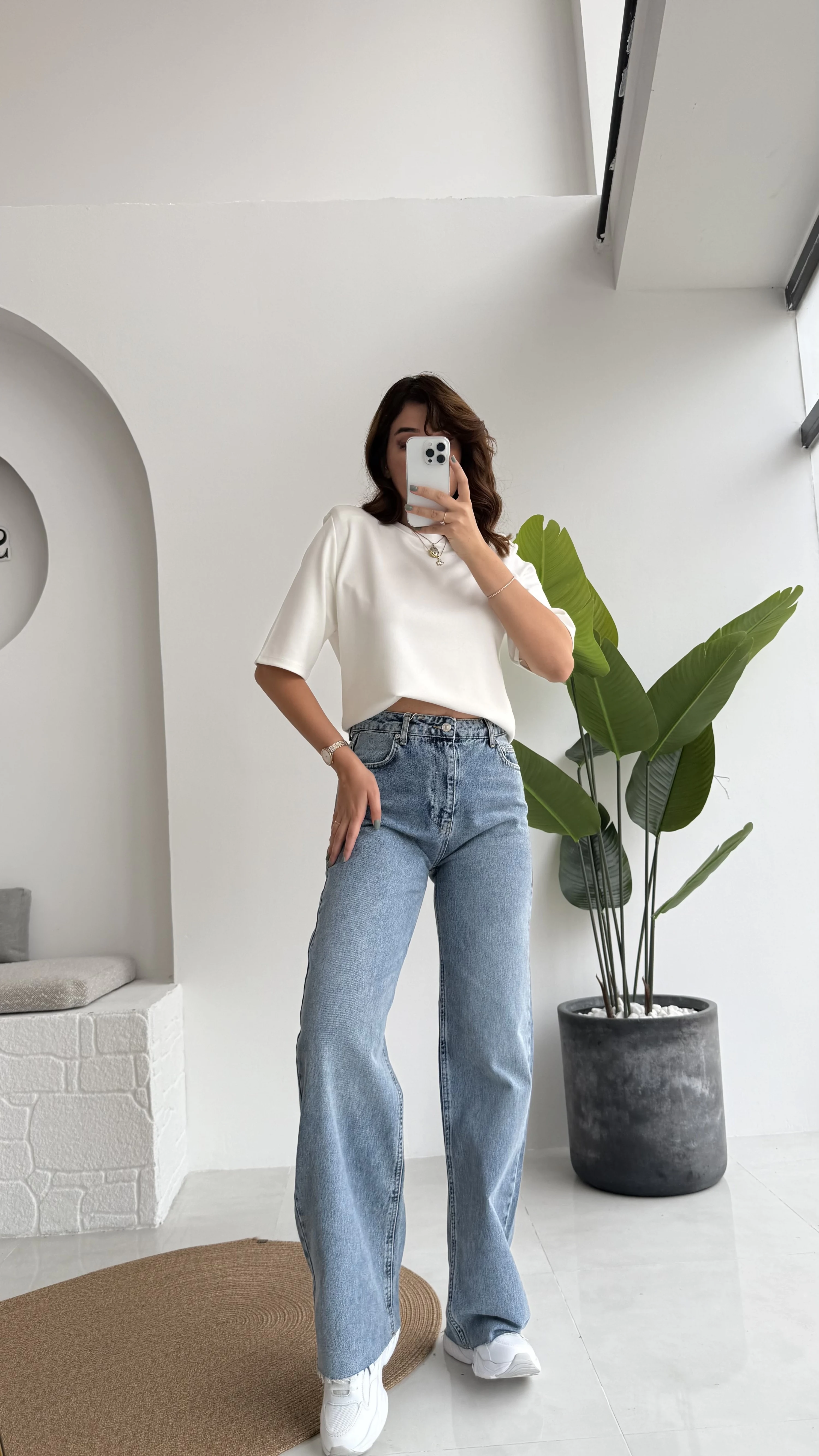 Sharon Mavi Yüksek Bel Denim Jean Pantolon - Kod: 1010