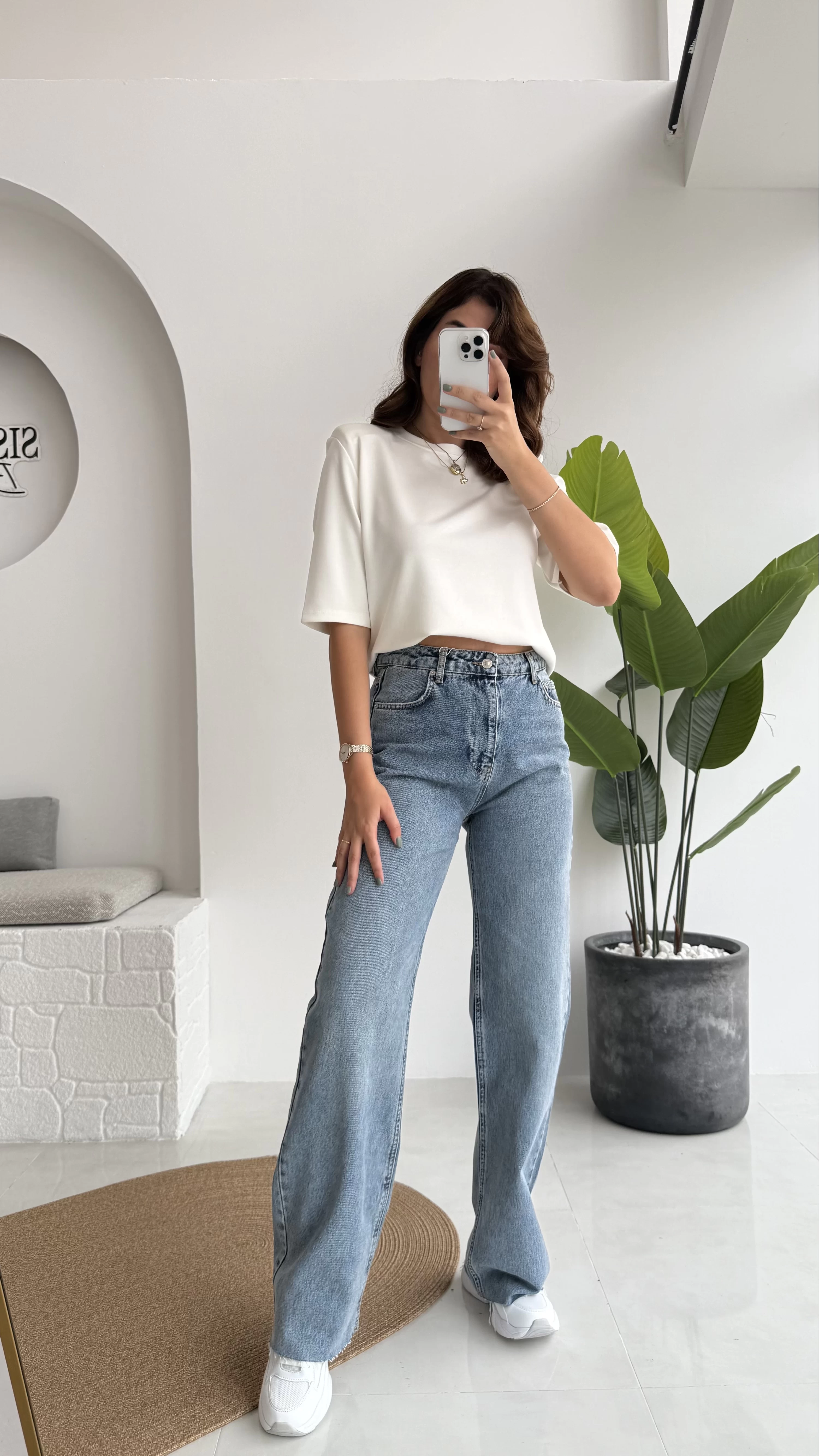 Sharon Mavi Yüksek Bel Denim Jean Pantolon - Kod: 1010