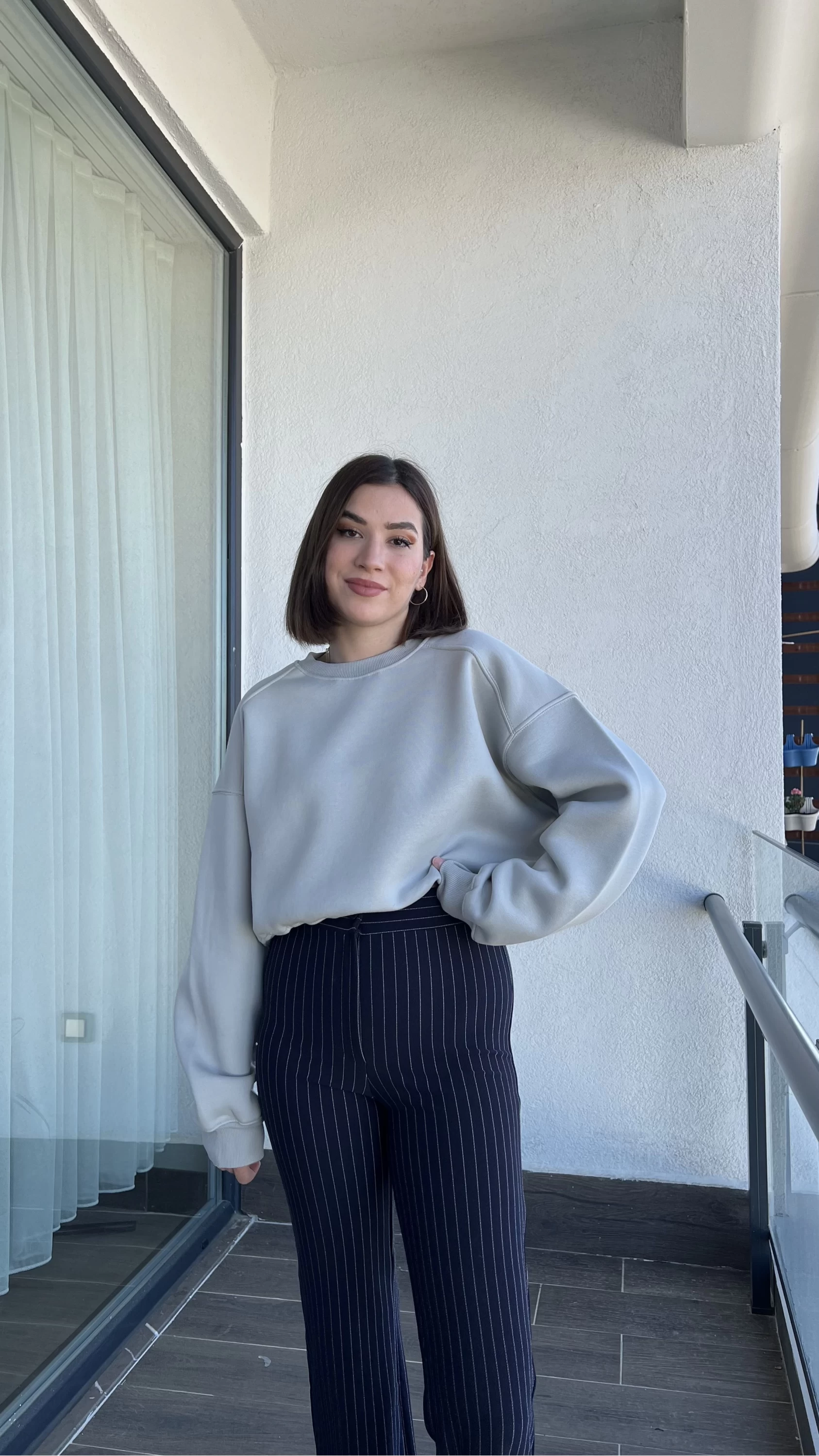 Snw Uzay Grisi 3 İplik Polarlı Sweat