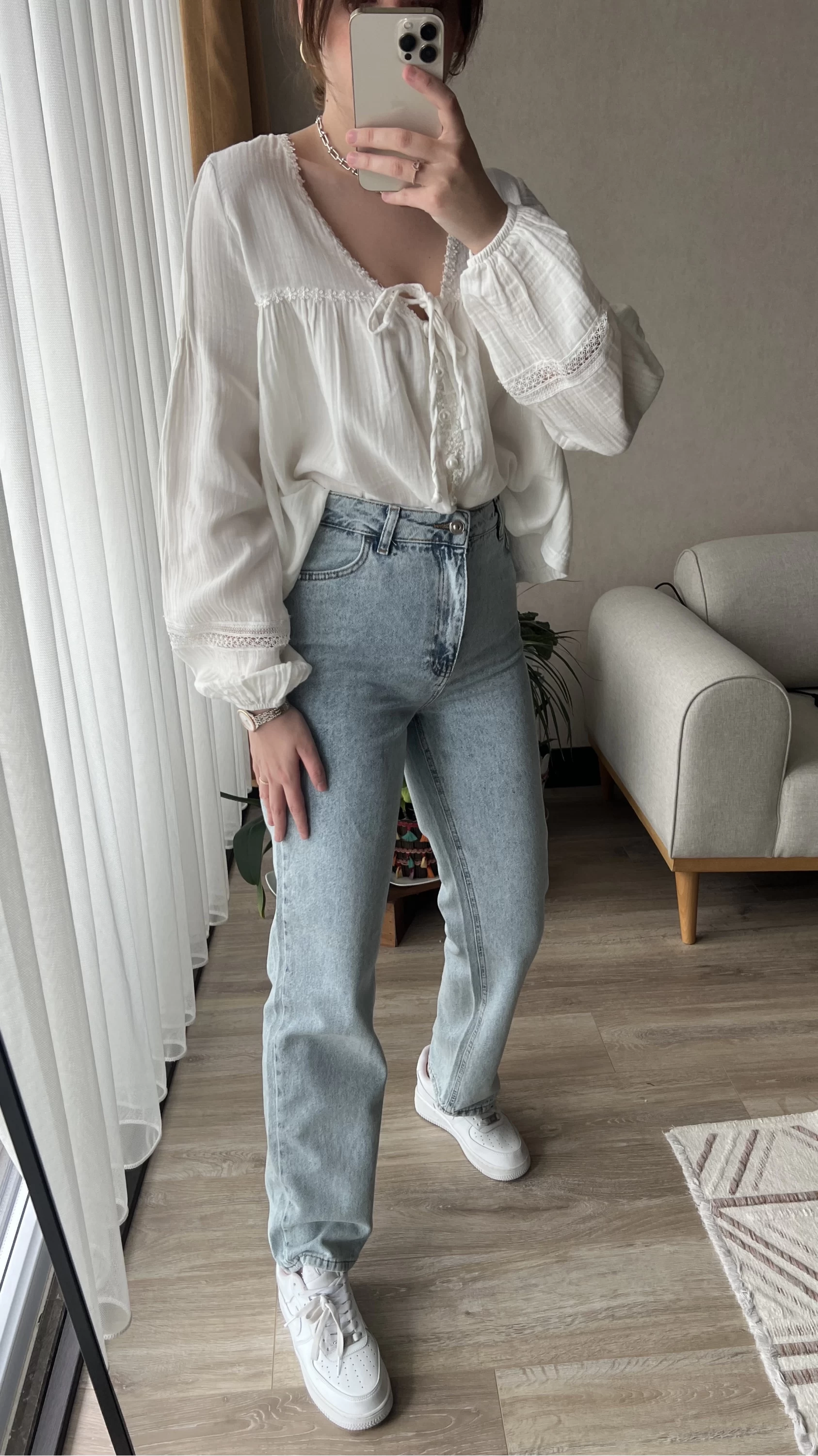 Straight Jeans Mavi