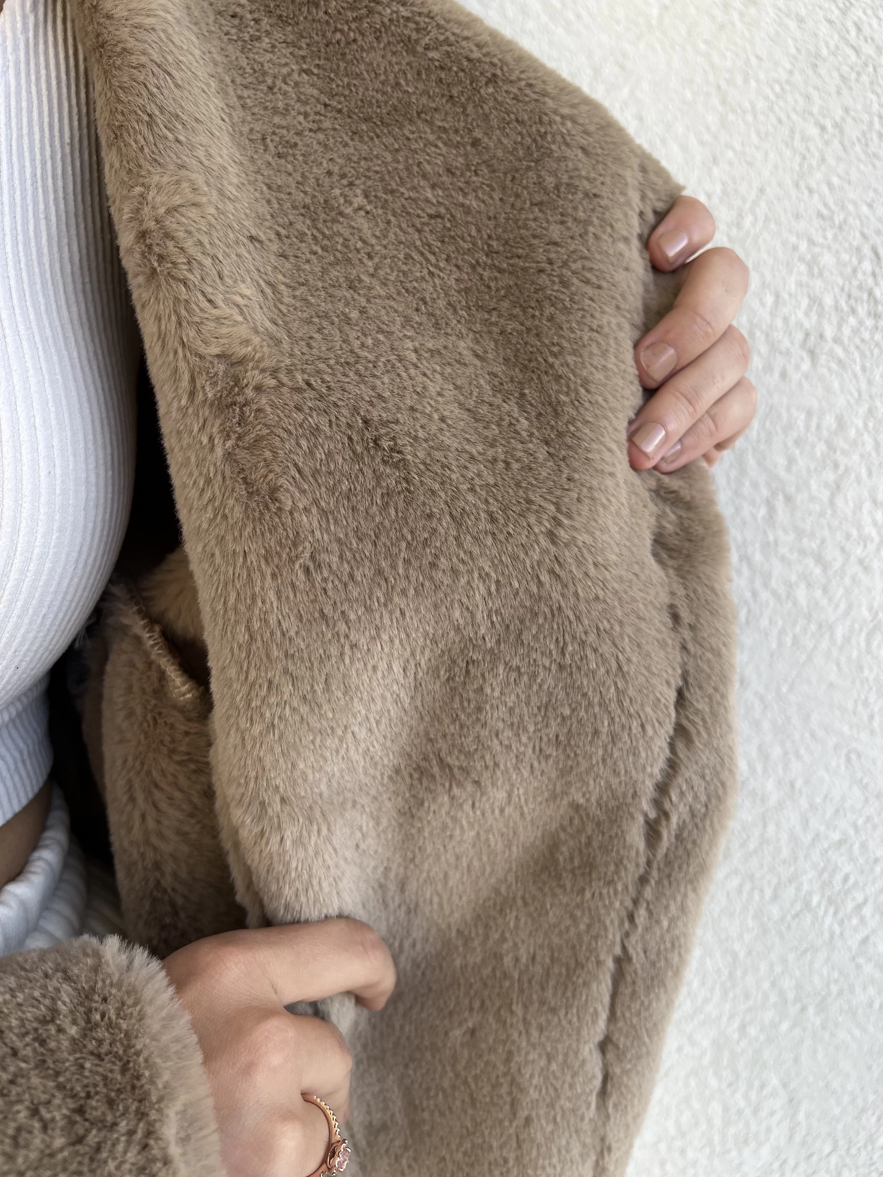 Sütlü Kahve Süet Peluş Ceket