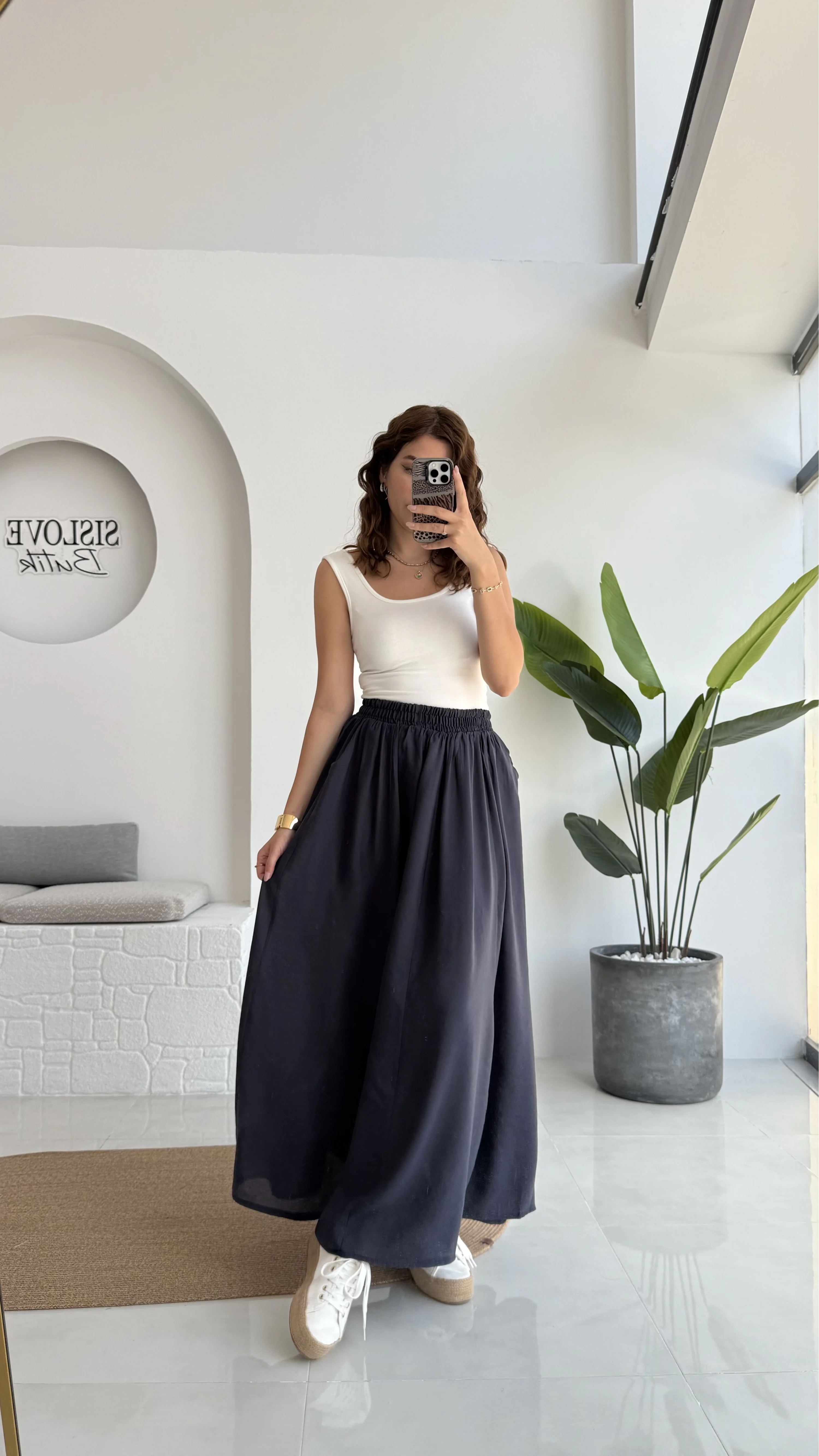 Tensel Modal Cepli Etek Füme - 5002