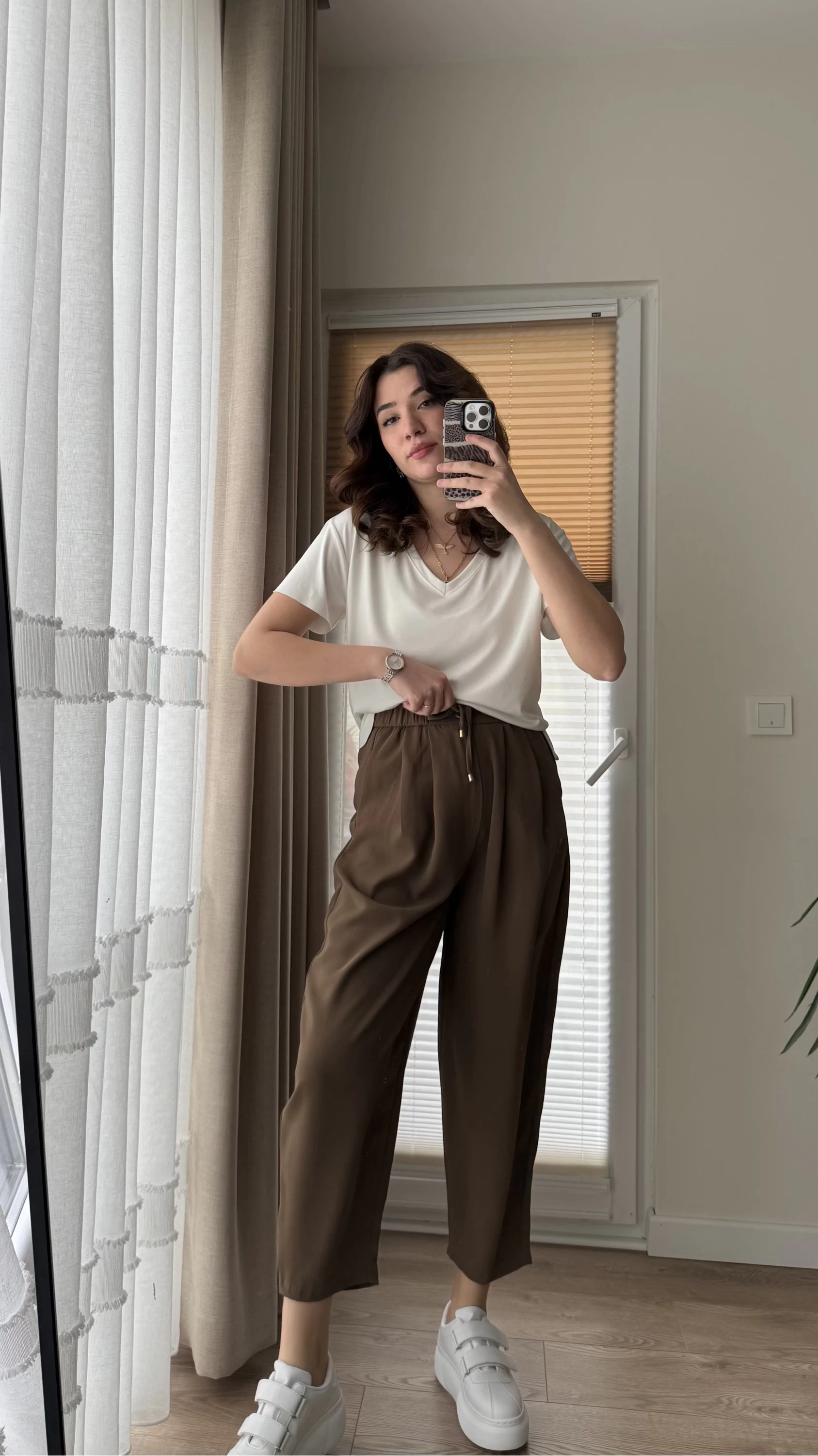 Tensel Jogger Pantolon Kahve Tonları