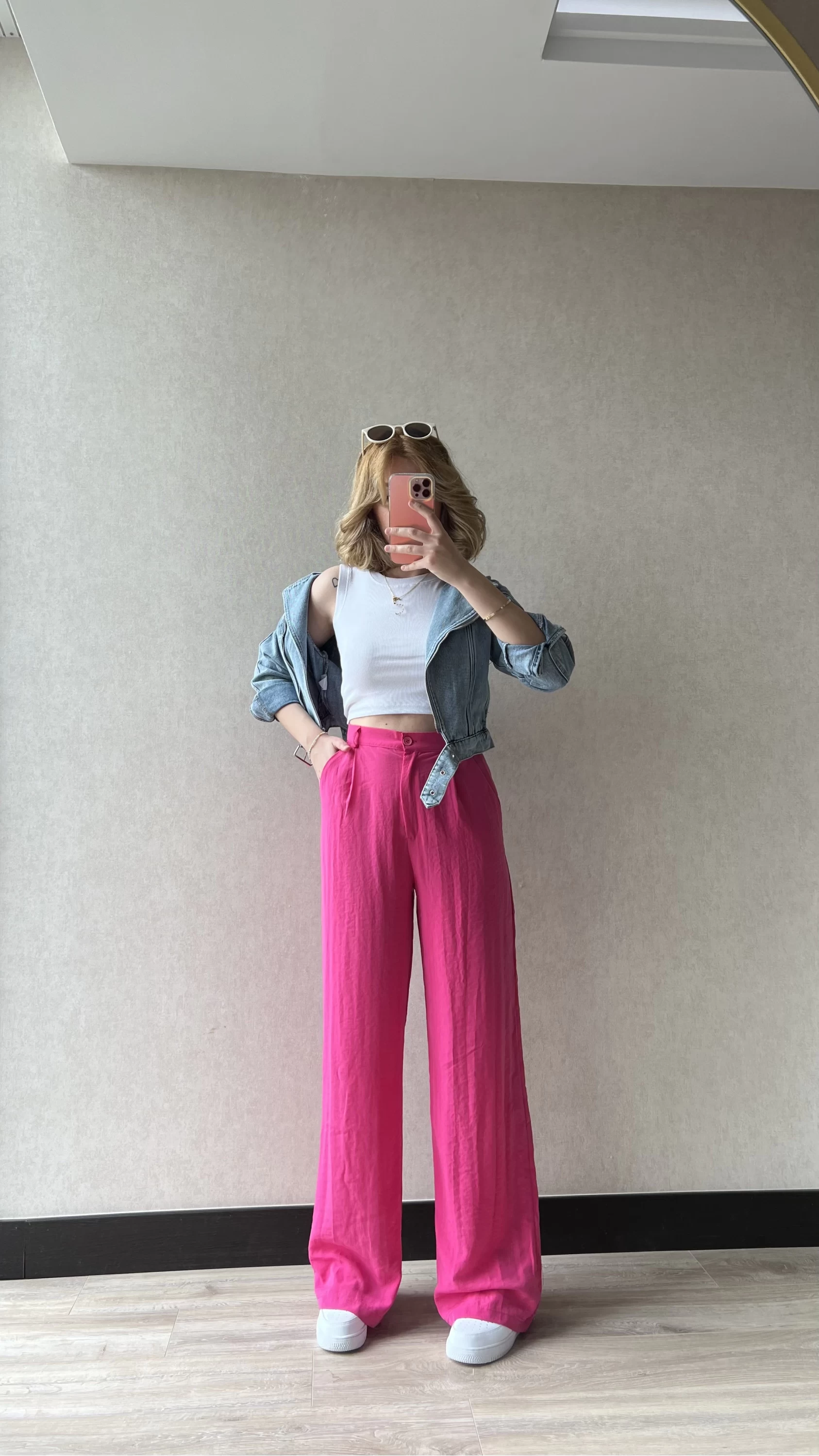Tensel Pembe Pantolon