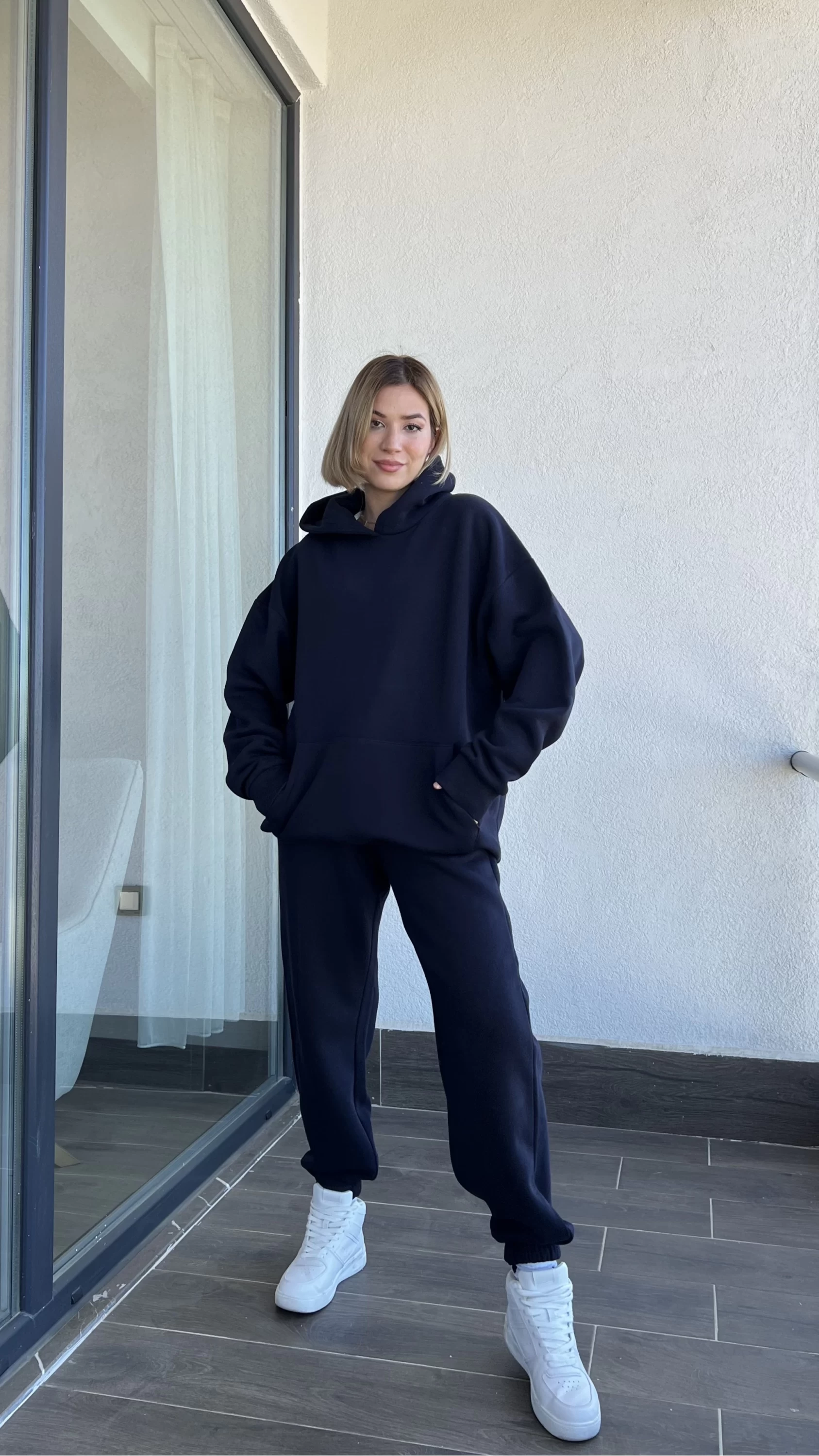 UCL Oversize Sweat Takım Lacivert