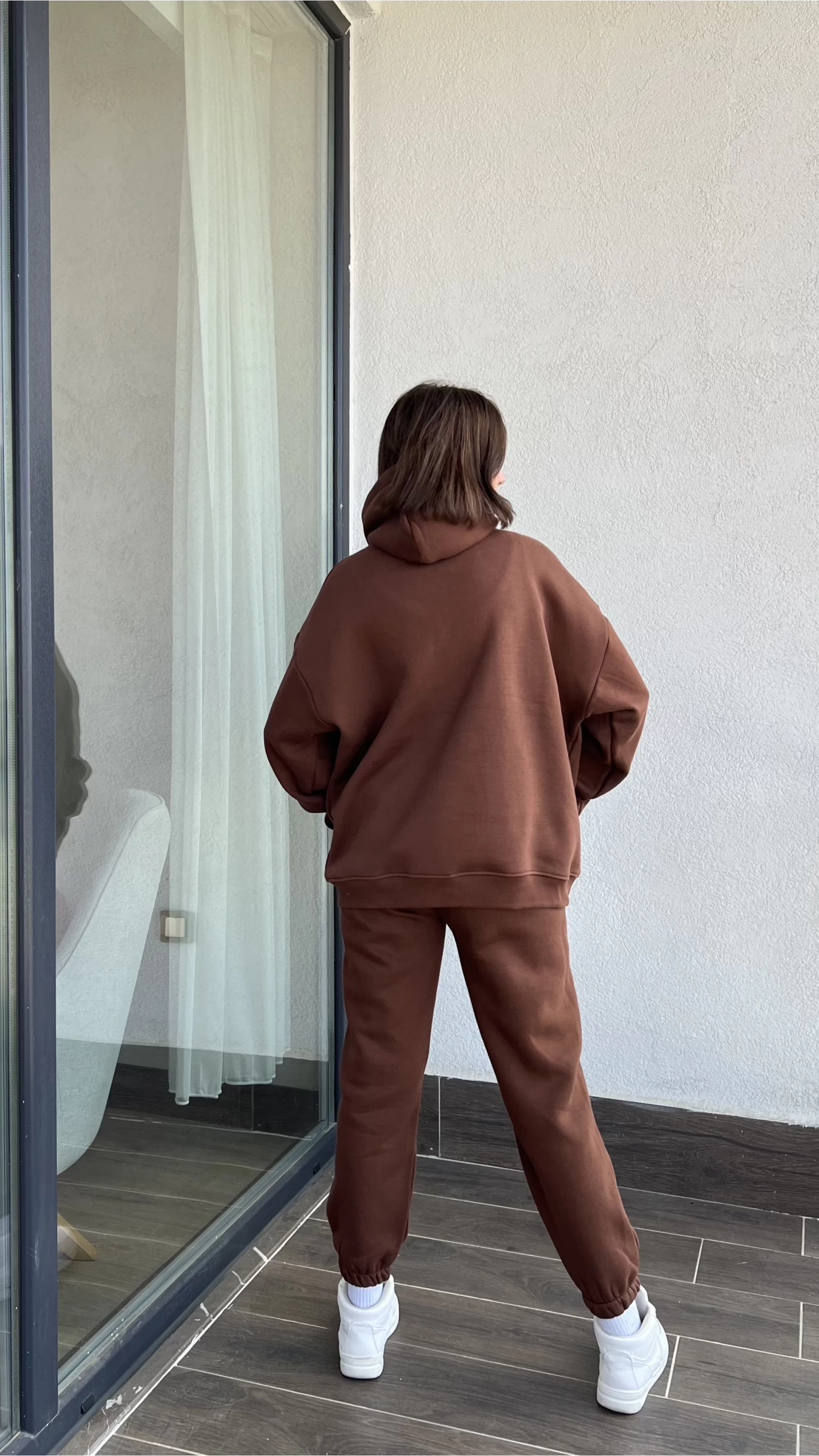 UCL Oversize Sweat Takım Acı Kahve