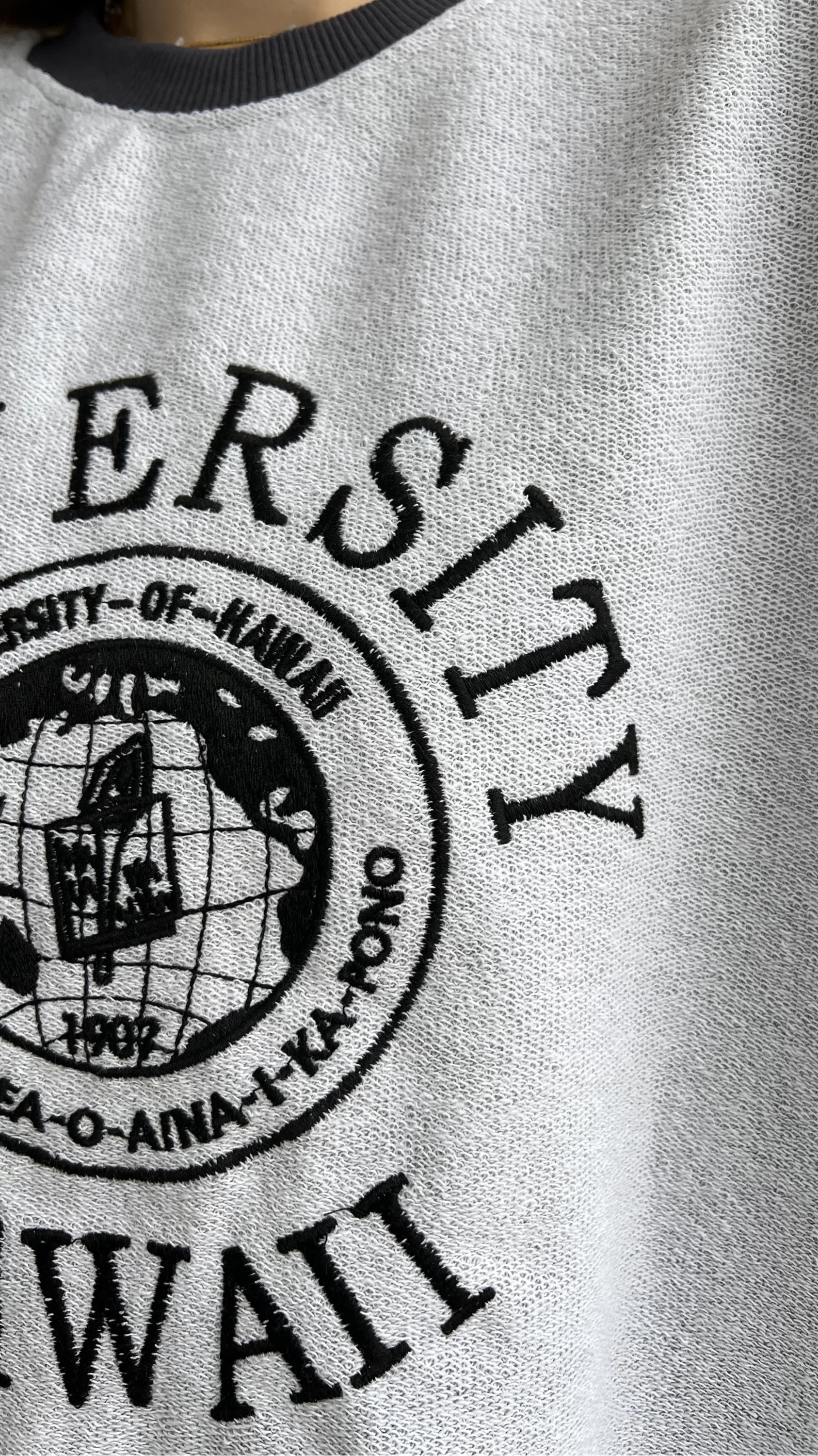 Uni Gri Havlu Kumaş Sweat